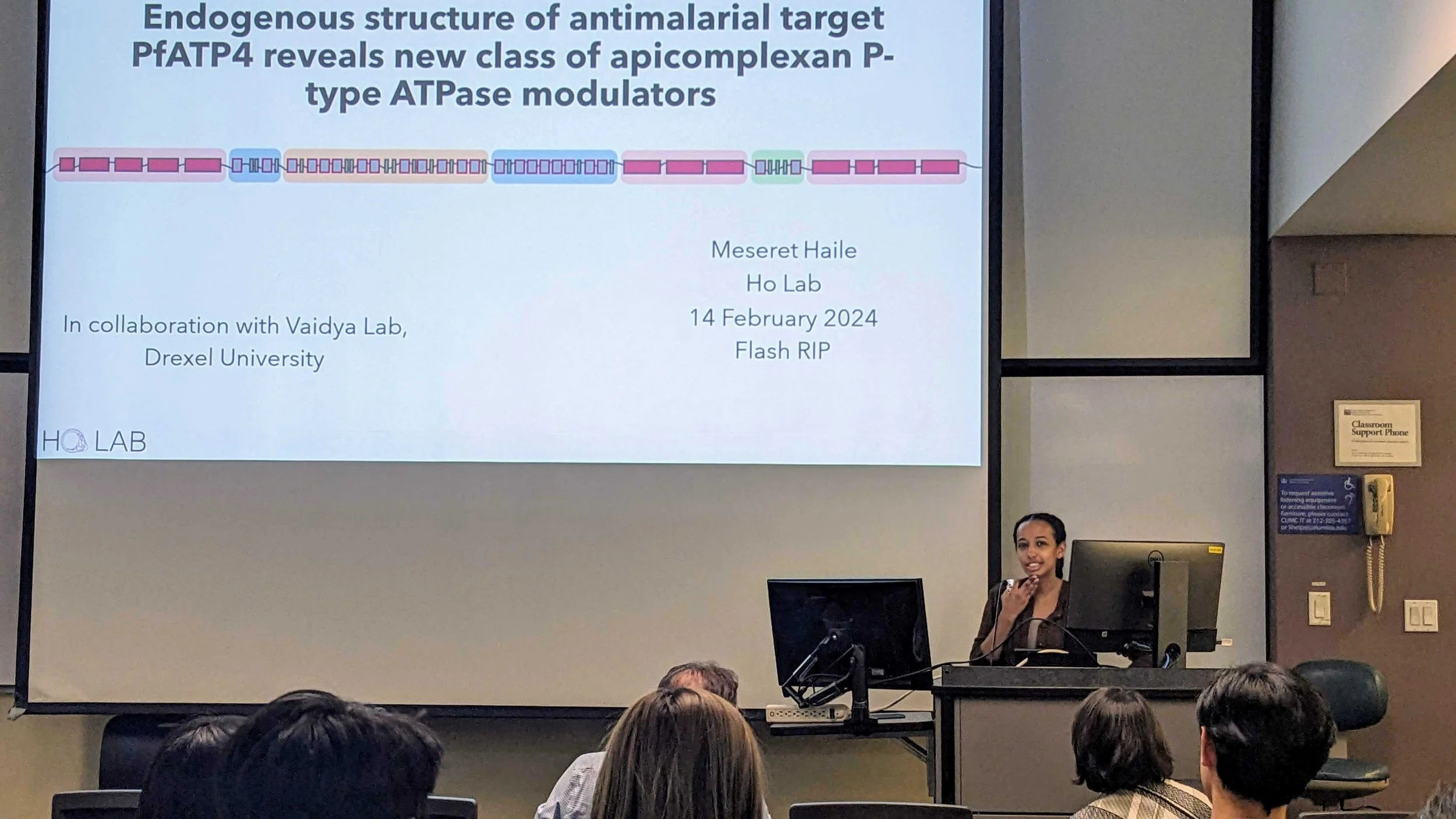 Messi presenting her PfATP4 structure for M&I Grad Recruitment! #FlashTalk