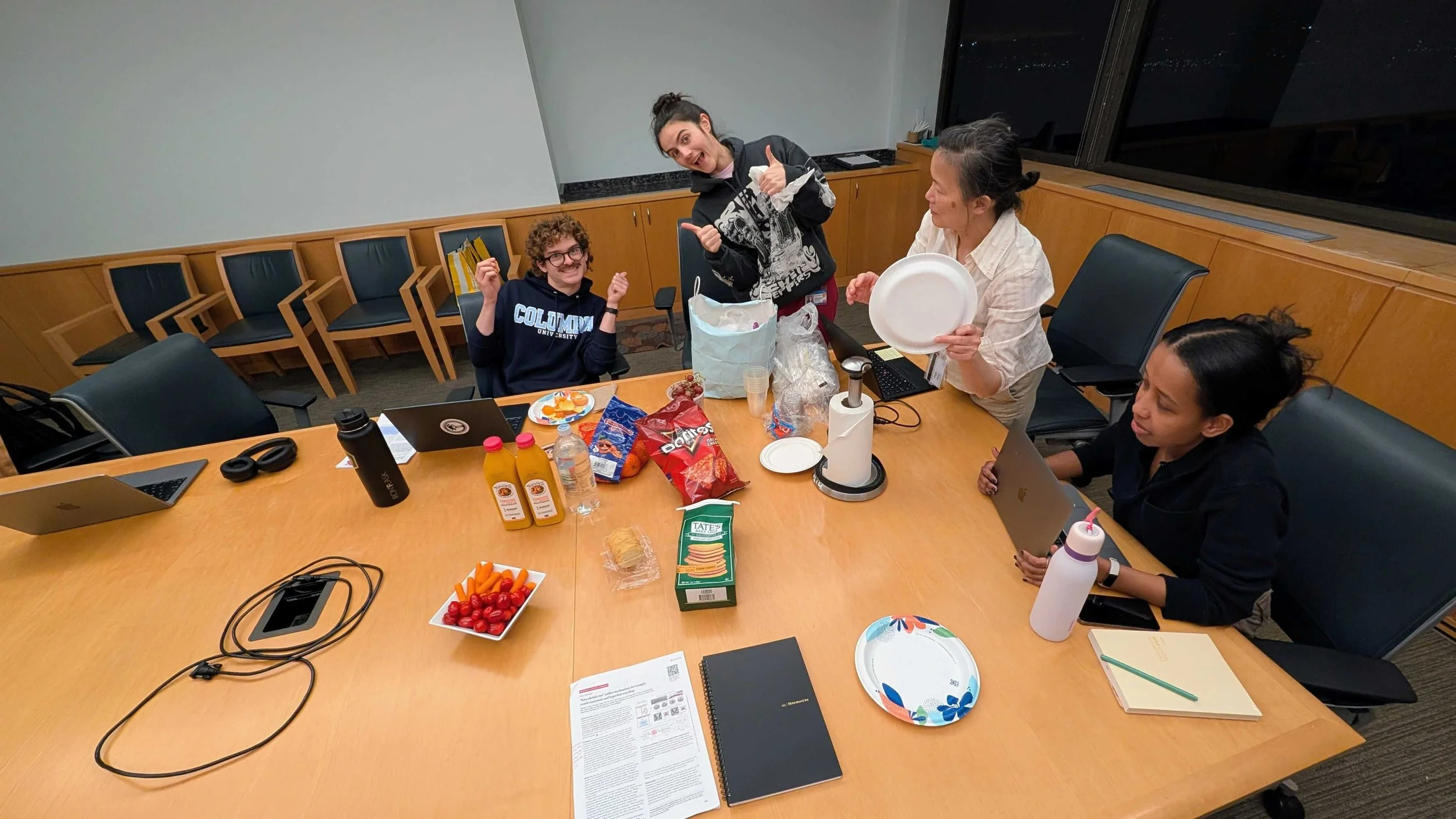 Snacks and notebooks time!
