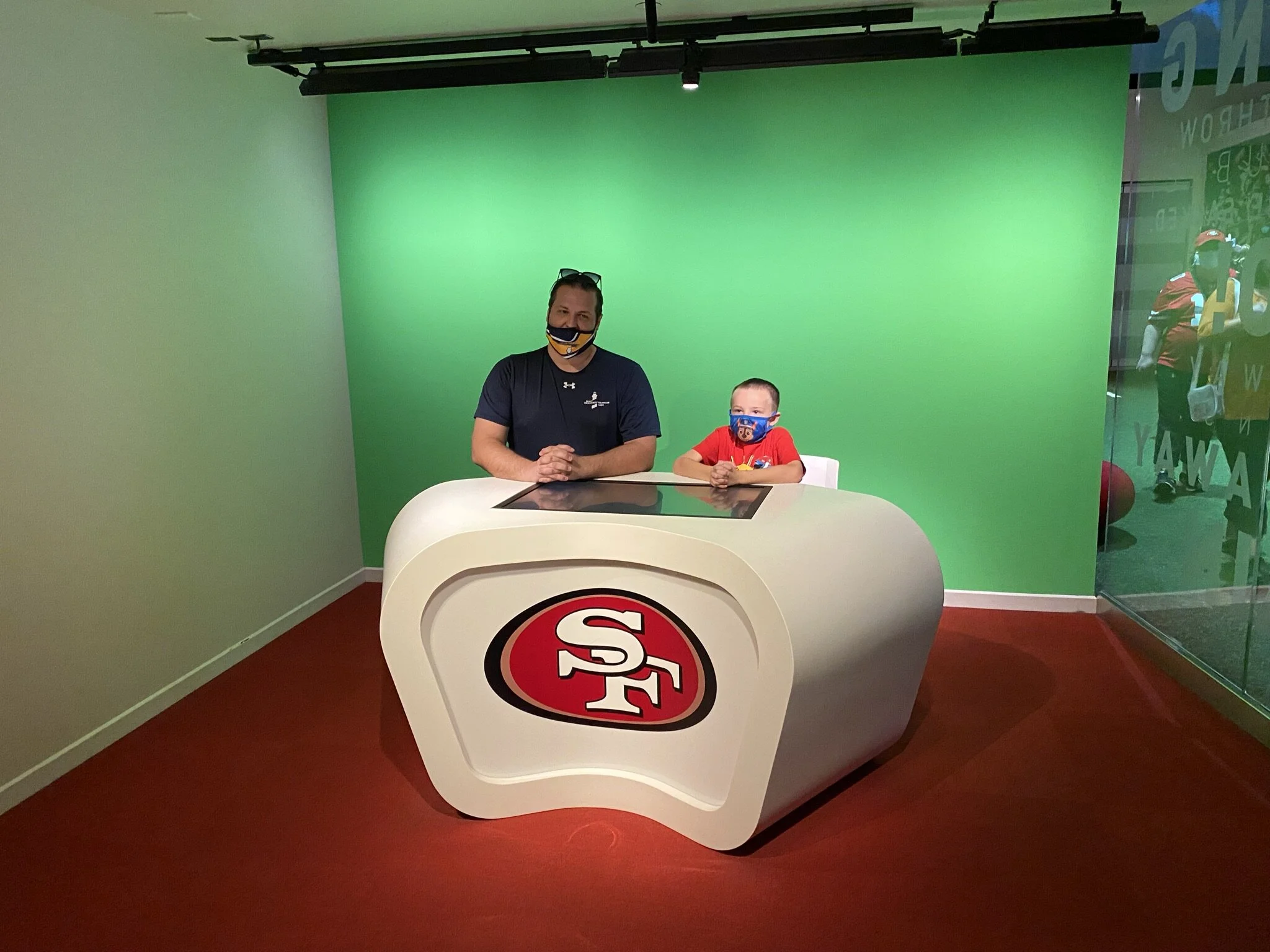 Jon and Calvin getting some air time at the anchors’ seats.