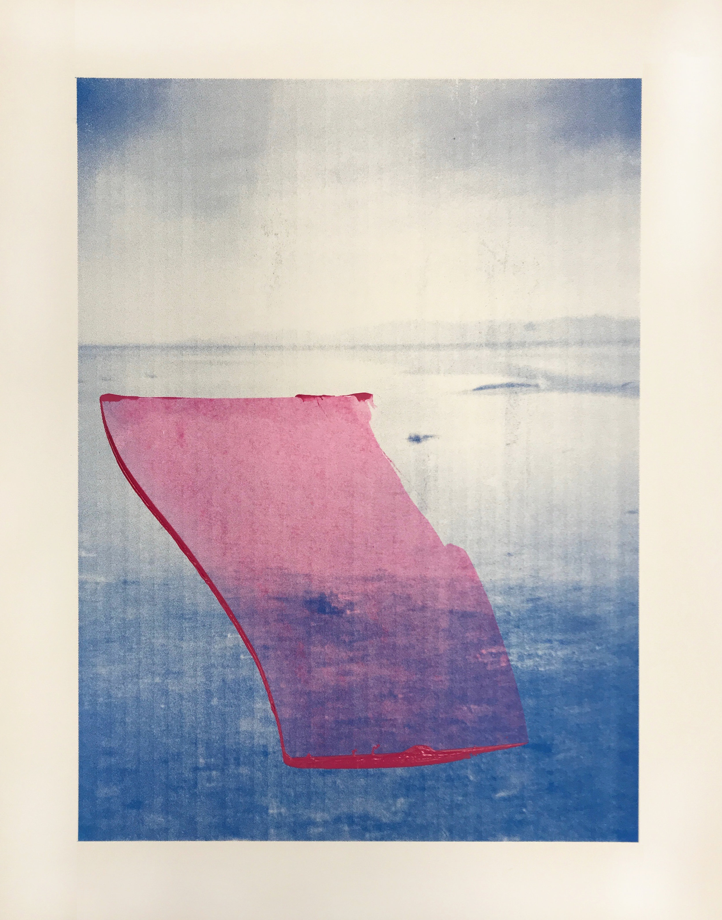 Pink Sweep Flowing over Blue Ripples