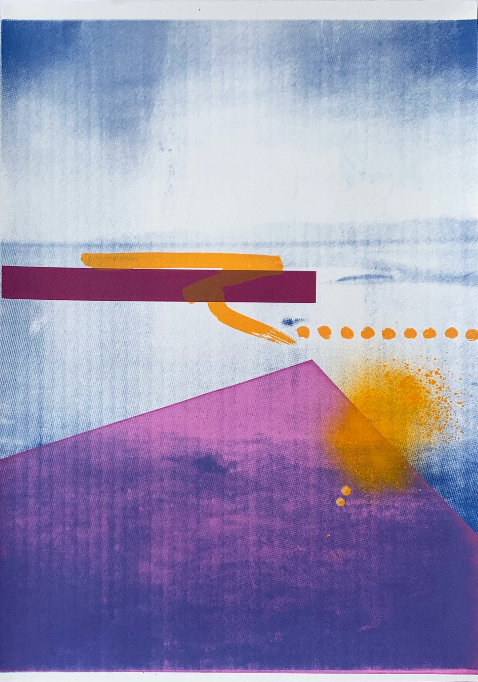 Orange Reflections Dancing with Purple Currents #2