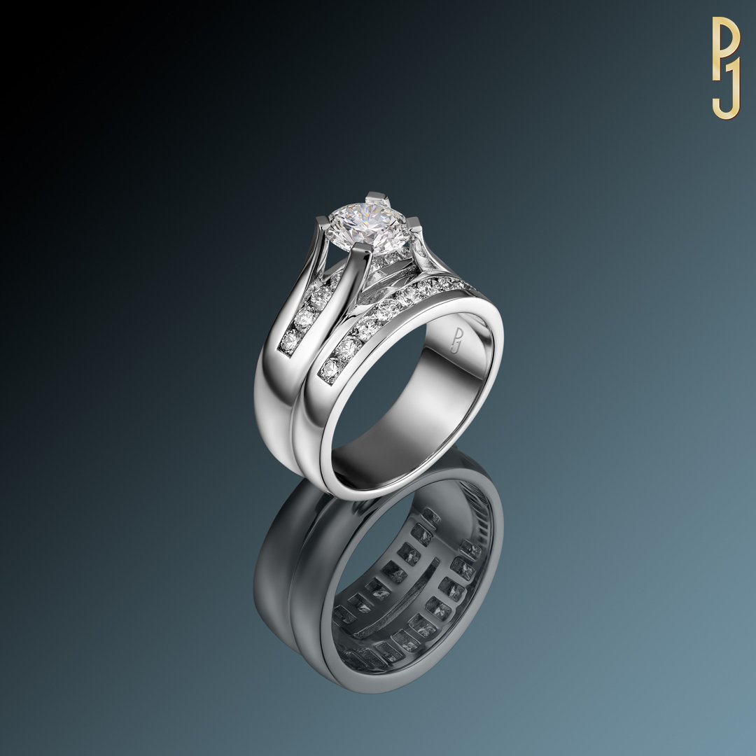 Custom Designed Diamond Engagement Ring : Wedding Band One Ring Philip's Jewellery Mackay .jpg