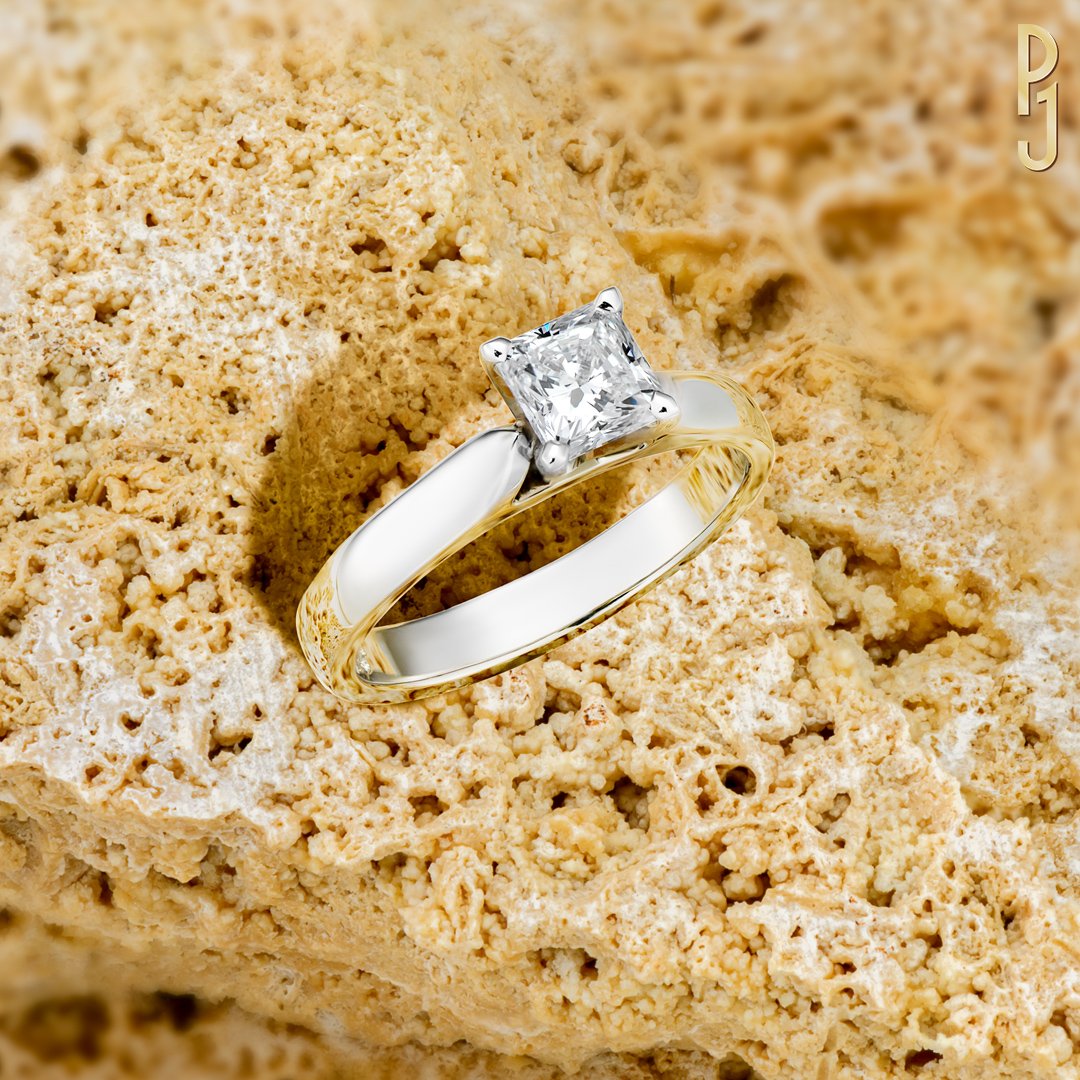 Custom Designed Engagement Ring Asscher Cut Diamond Solitaire Platinum Philip's Jewellery Mackay.jpg