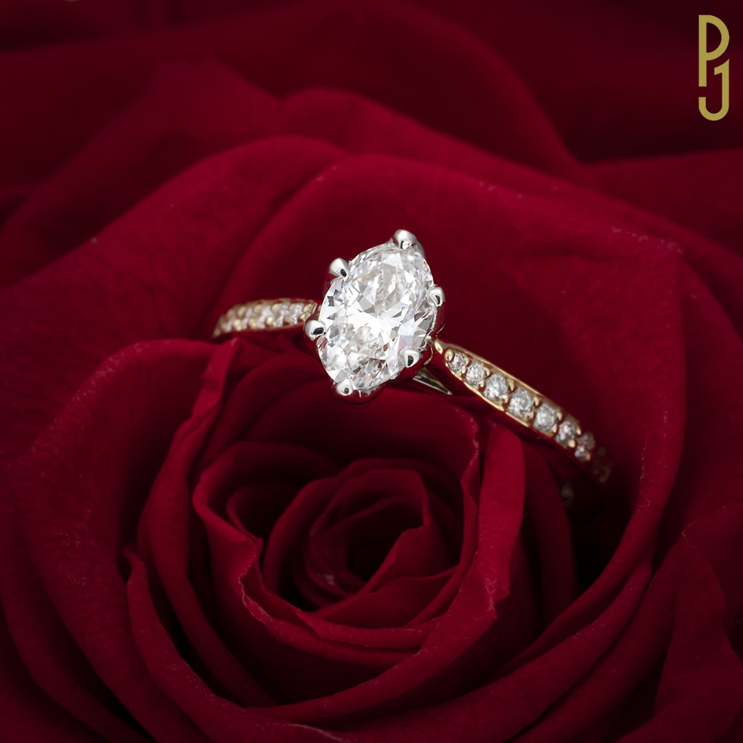 Custom Designed Engagement Ring Oval Brilliant Cut Diamond Yellow Gold Philip's Jewellery Mackay.jpg
