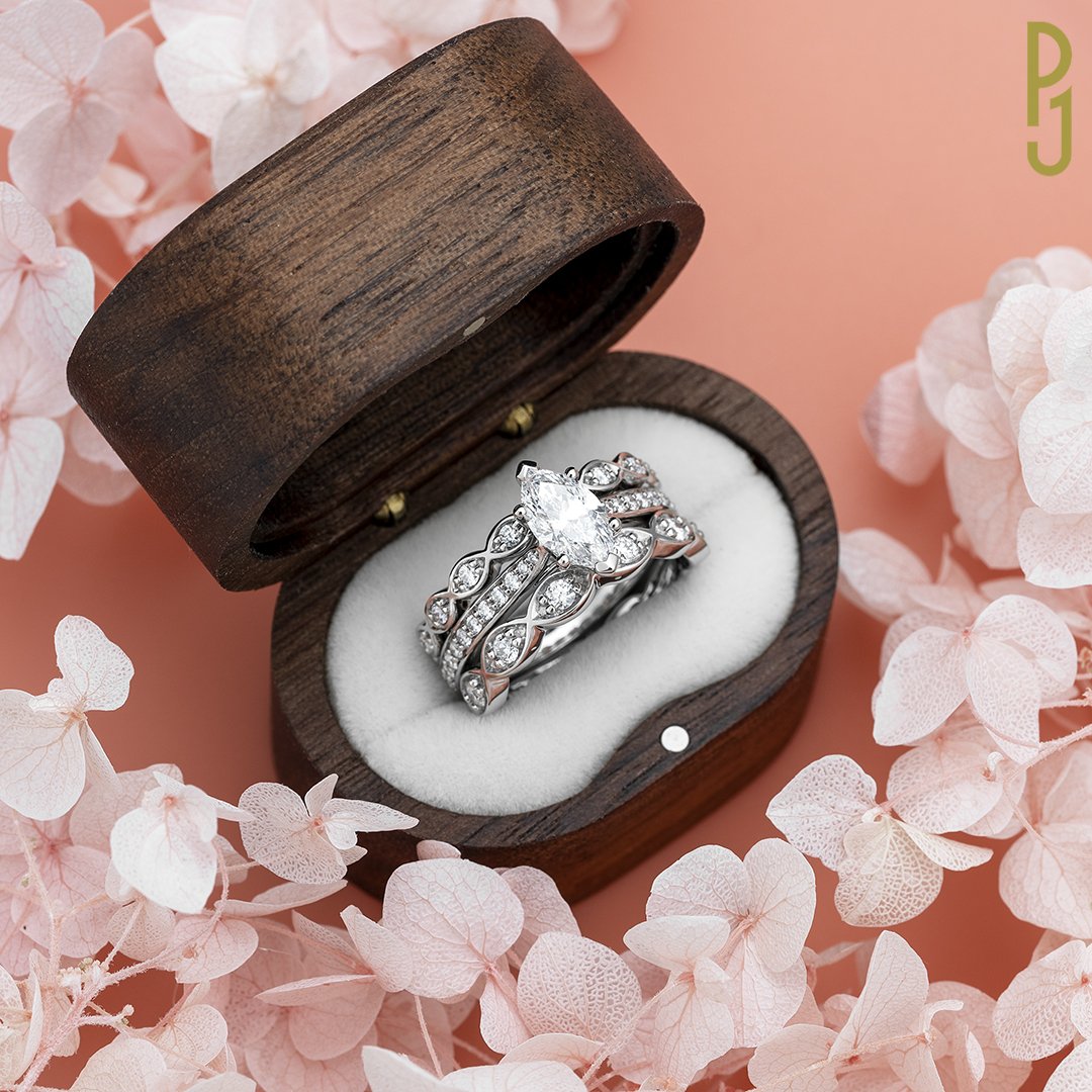 Custom Designed Engagement Ring Wedding Eternity Band Marquies Brilliant Diamond Philip's Jewellery Mackay.jpg