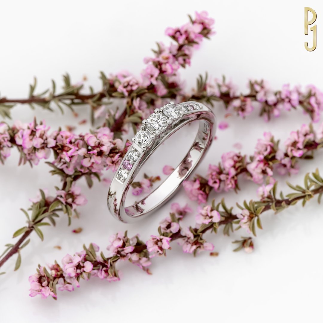 Custom Designed Engagement Ring Argyle Pink Diamond TrilogyPlatinum Philip's Jewellery Mackay.jpg