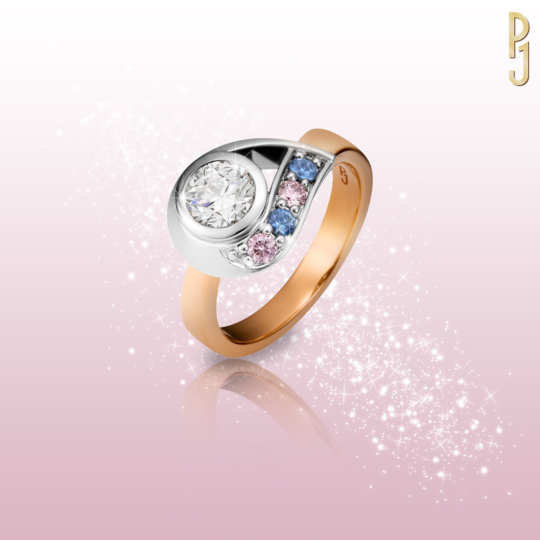 Custom Designed Dress Ring Argyle Diamonds Platinum Rose Gold Philip's Jewellery Mackay.jpg