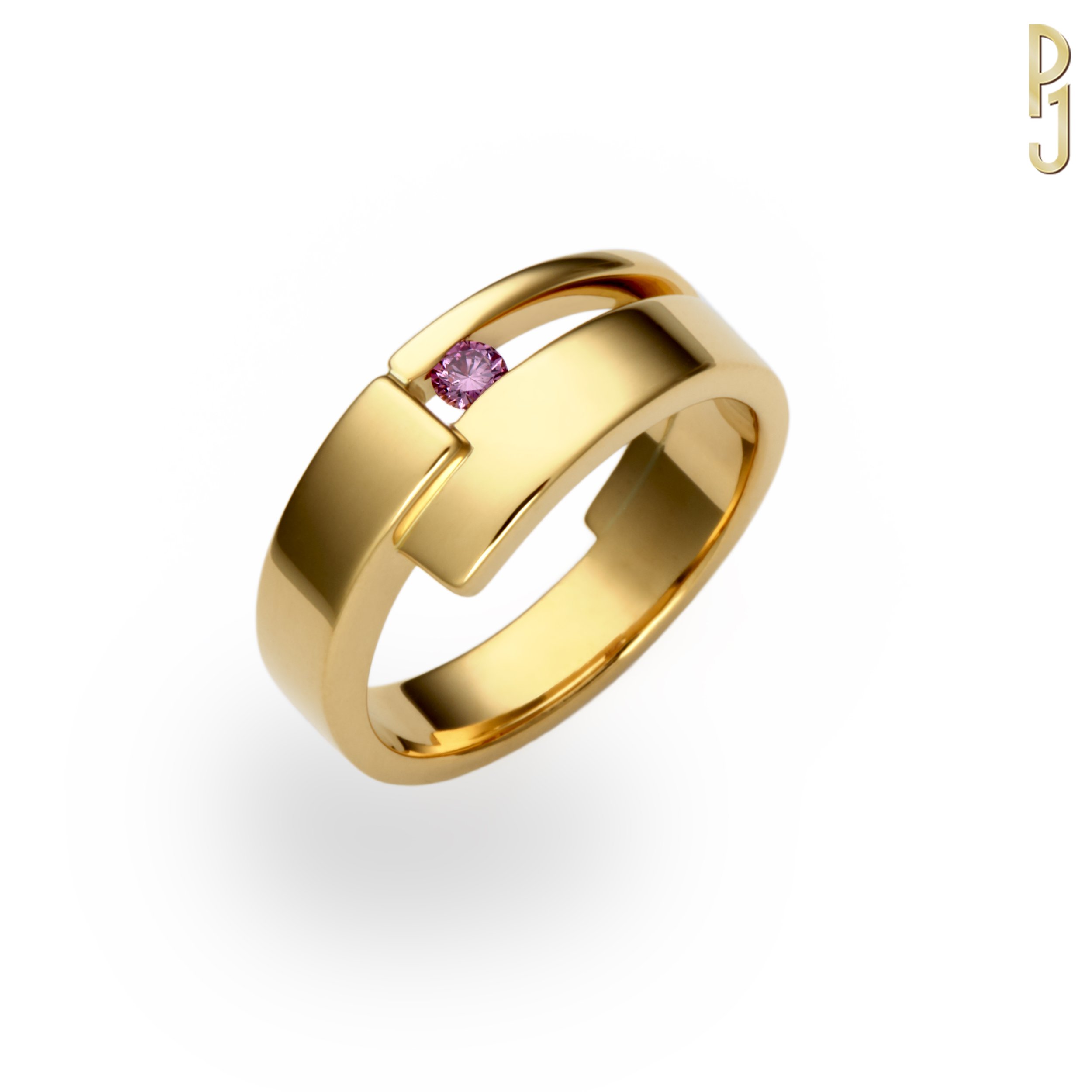 Custom Designed Dress Ring Certified Argyle Pink Diamond Yellow Gold Philip's Jewellery Mackay.jpg