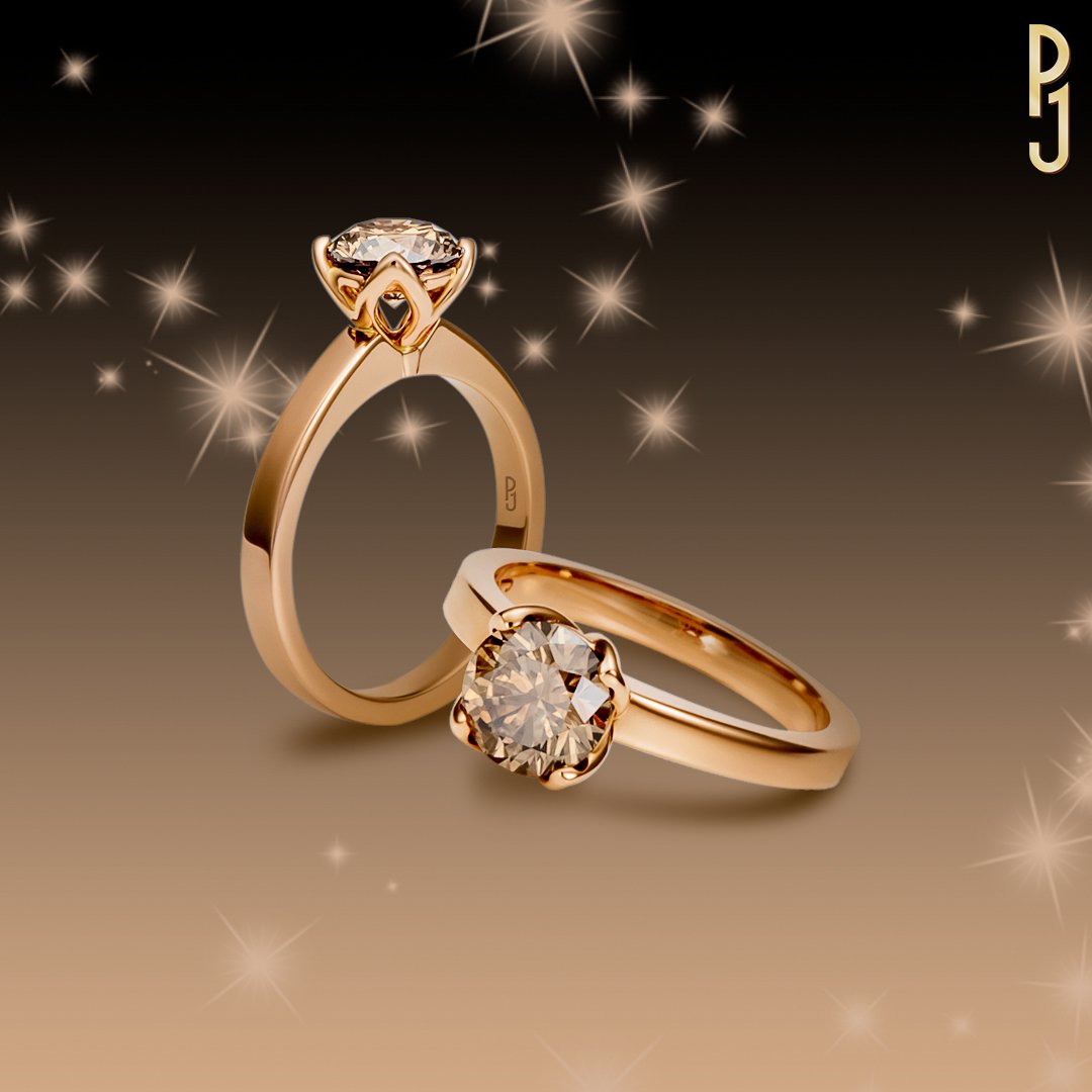 Custom Designed Engagement Ring Certified Argyle Chocolate Diamond Round Brilliant Cut Rose Gold Philip's Jewellery Mackay.jpg