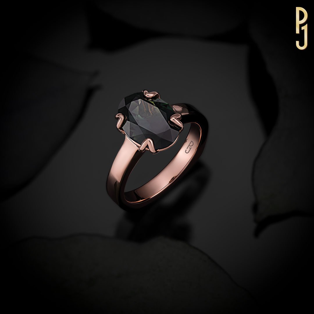 Custom Designed Engagement Ring Australian Sapphire Oval Four Claw Rose Gold Philip's Jewellery Mackay.jpg