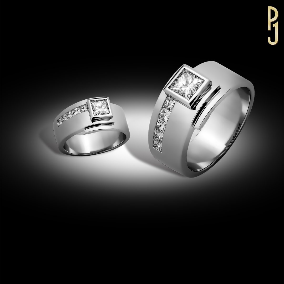 Custom-Designed Dress Ring Princess Diamond Platinum Wrap Philip's Jewellery Mackay.jpg