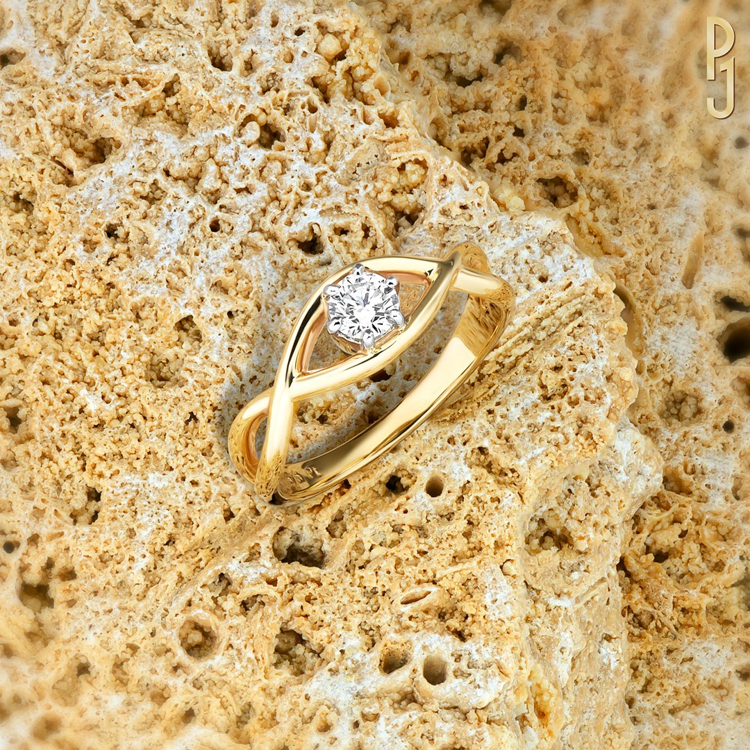 Custom-Designed Dress Ring Solitaire Diamond Cross Over Philip's Jewellery Mackay.jpg