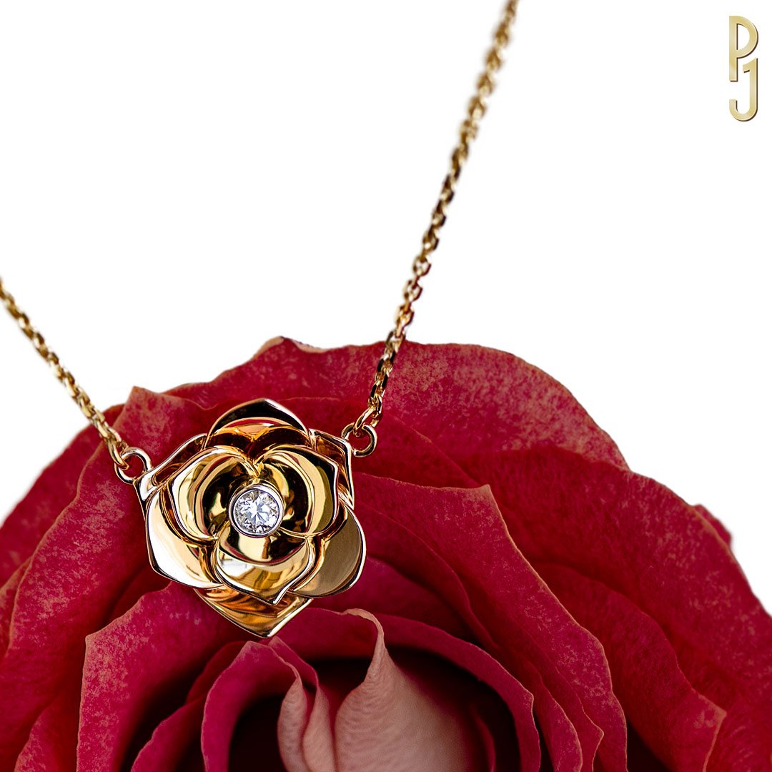 Custom Design Pendant Diamond Platinum, Yellow , Rose Gold Rose Philip's Jewellery Mackay.jpg