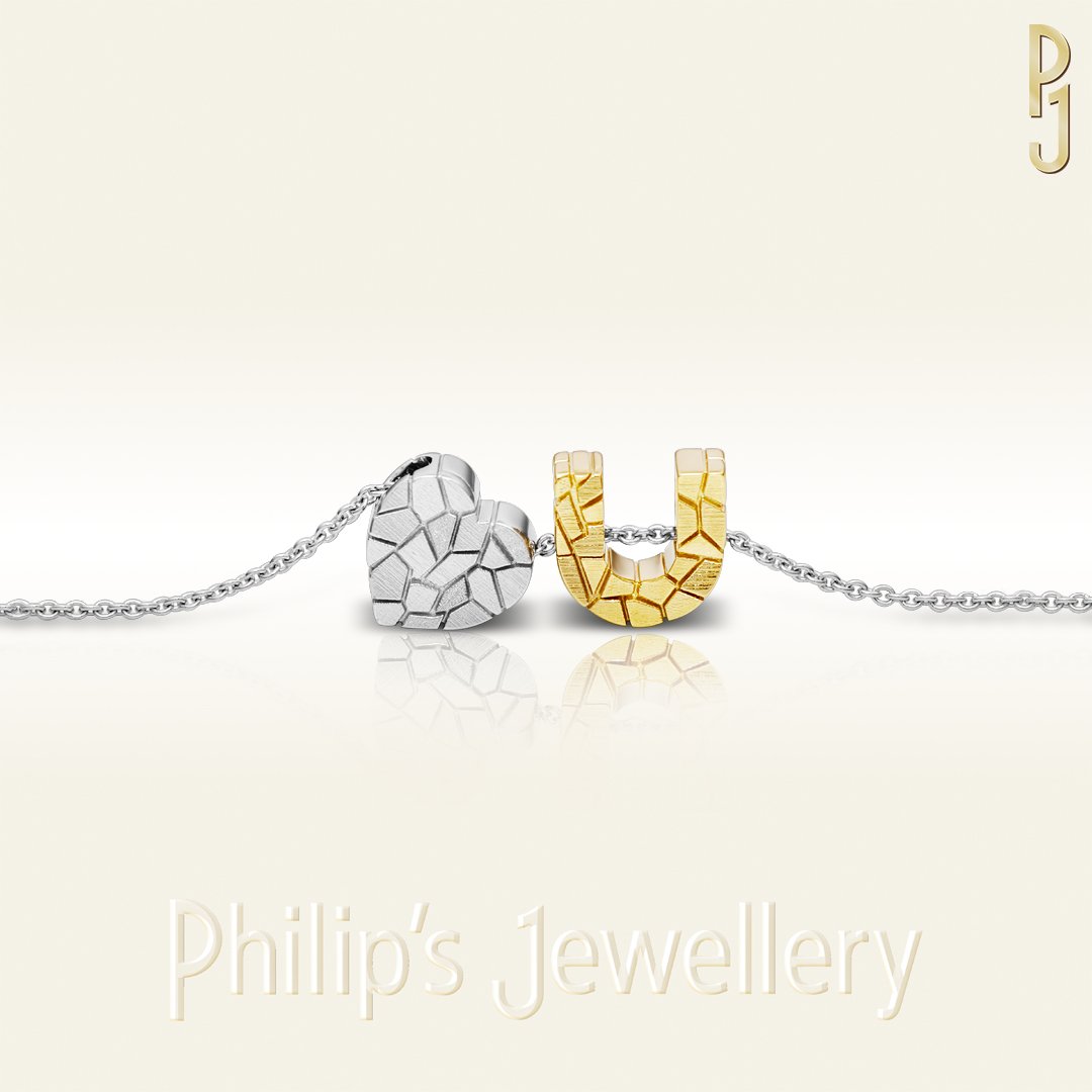 Custom Design Pendant Platinum Yellow Gold Heart Love You Philip's Jewellery Mackay.jpg