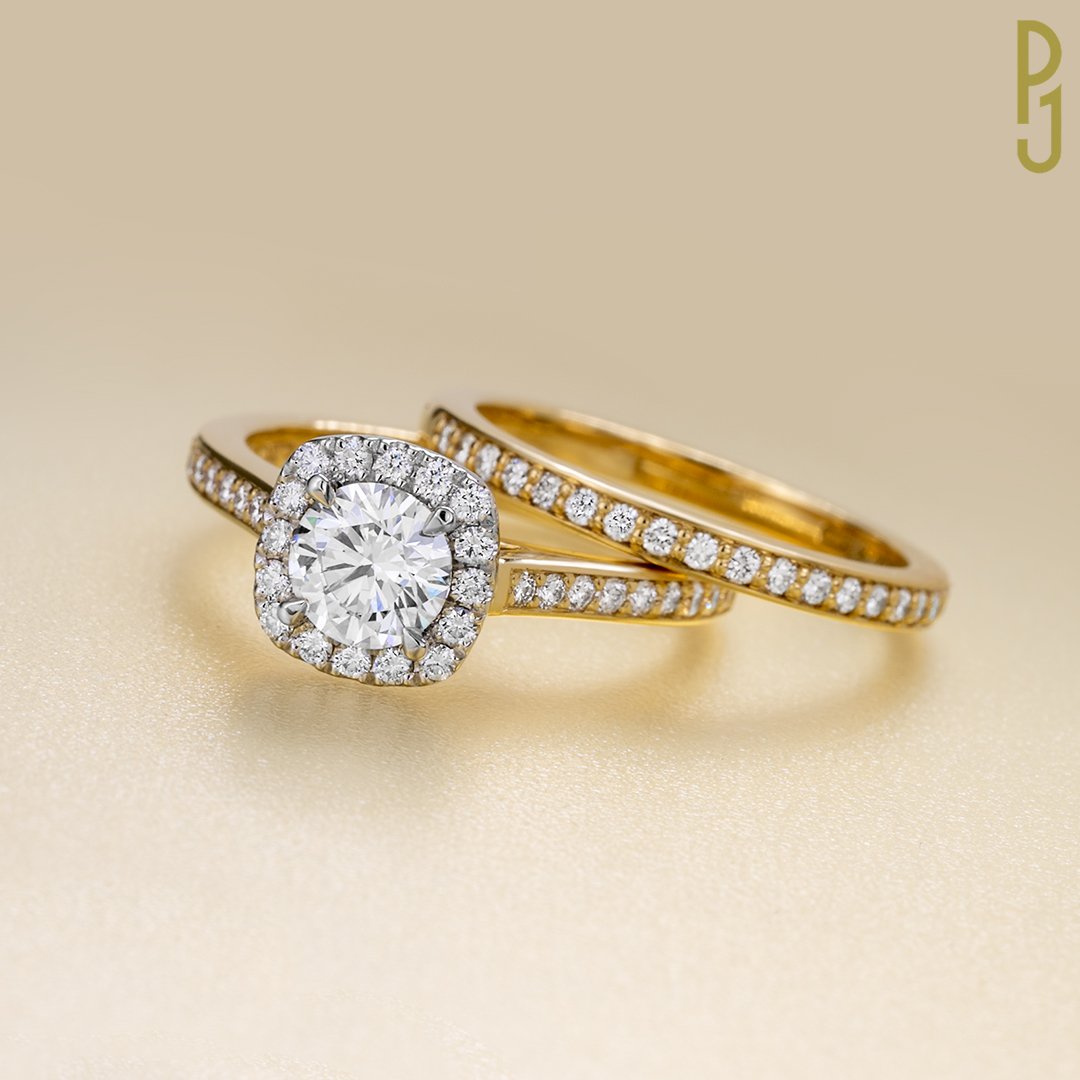 Custom Design Matching Engagement & Wedding Ring Philip's Jewellery Mackay .jpg
