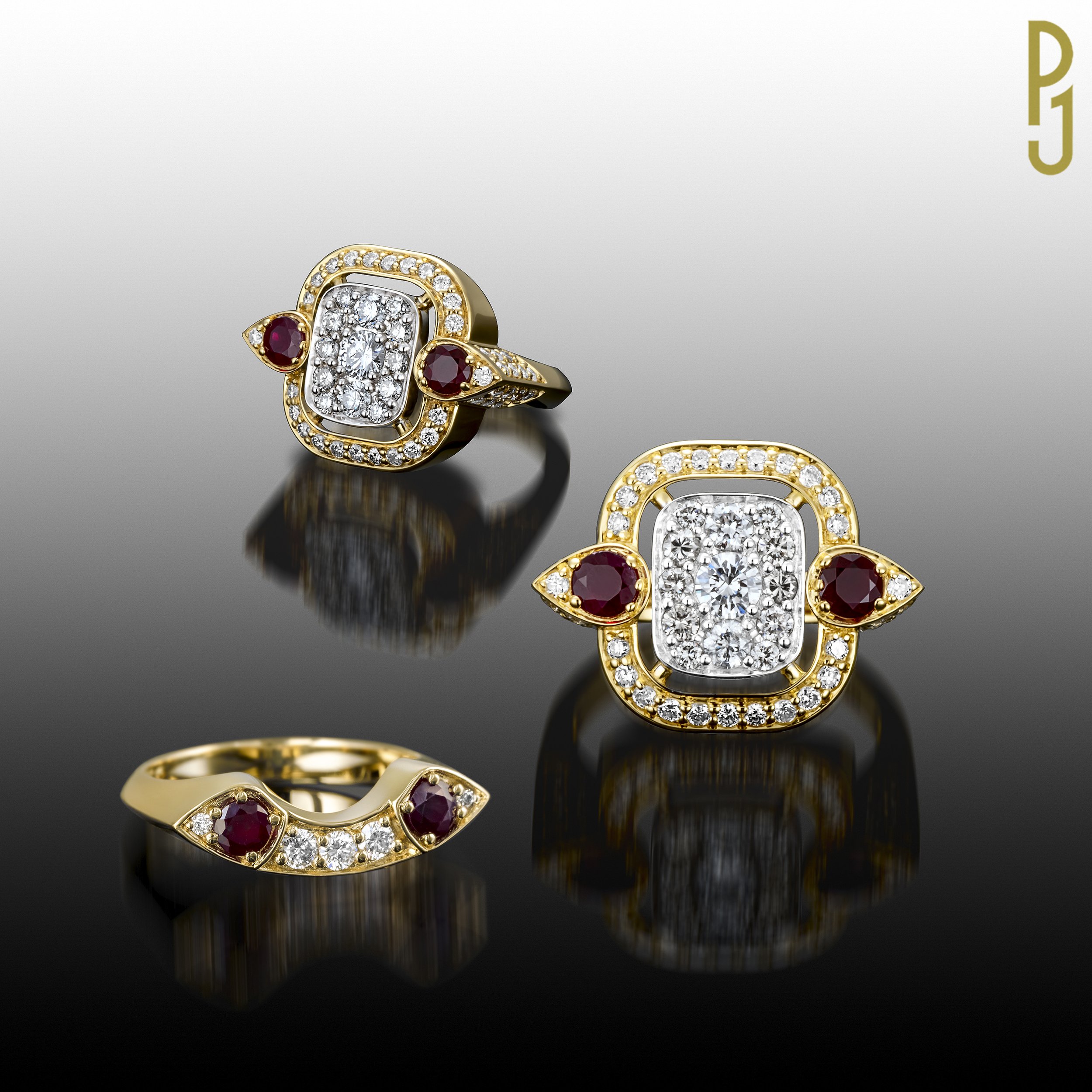 Custom Design Matching Engagement & Wedding Rings Philip's Jewellery Mackay.jpg