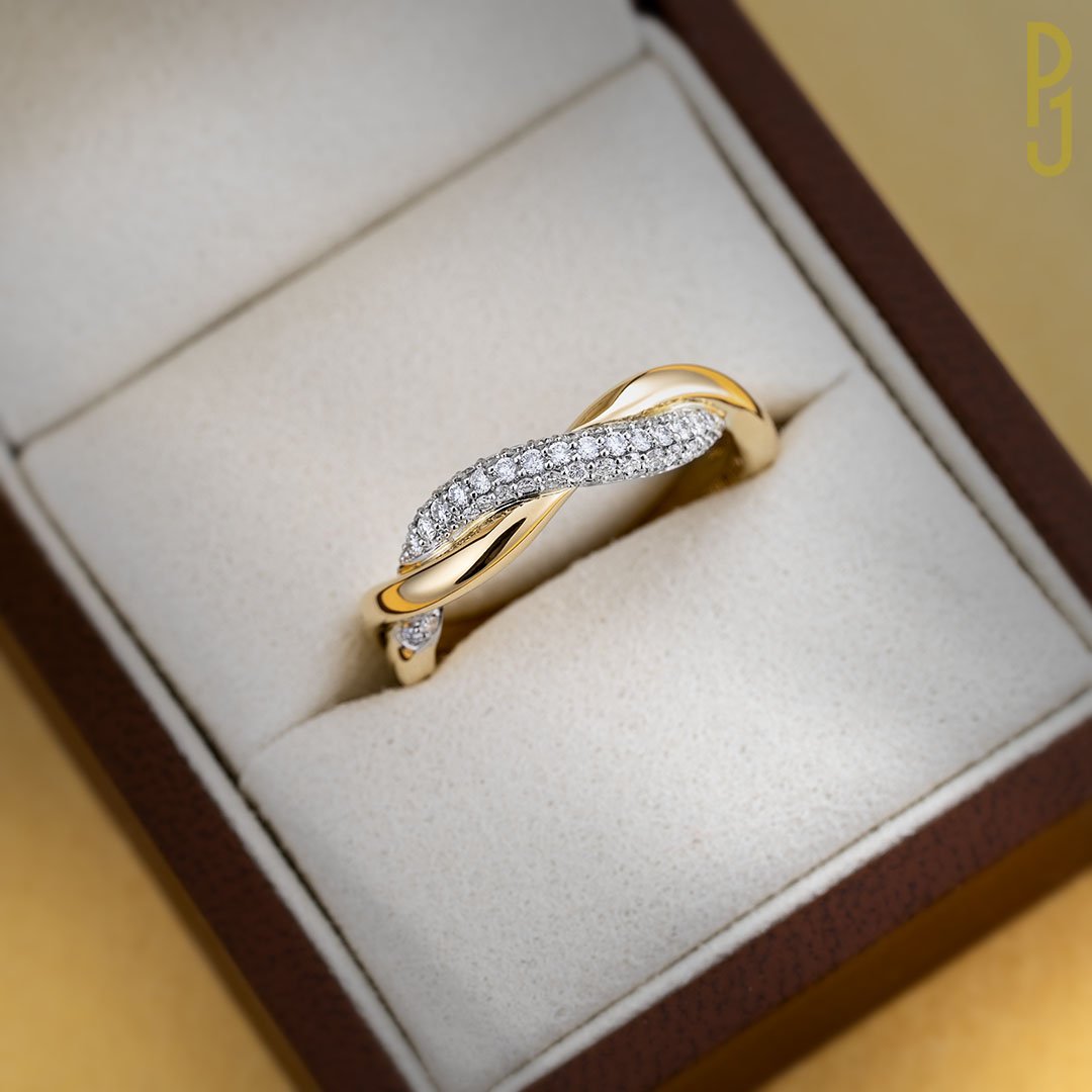 Custom-Designed Dress Ring Platinum Yellow Gold Diamond Twist  Philip's Jewellery Mackay.jpg