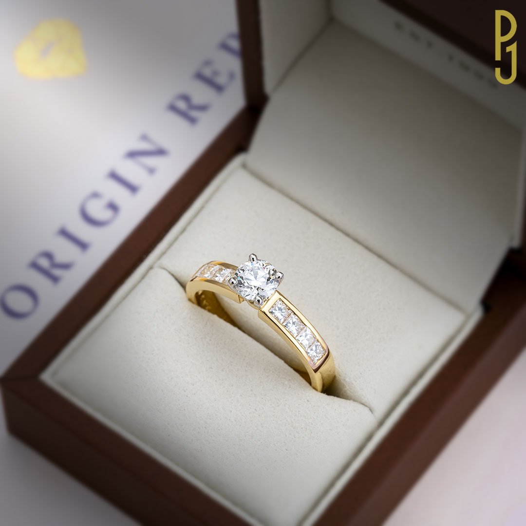 Custom Designed Engagement Ring Argyle Diamond Princess Channel Philip's Jewellery Mackay.jpg