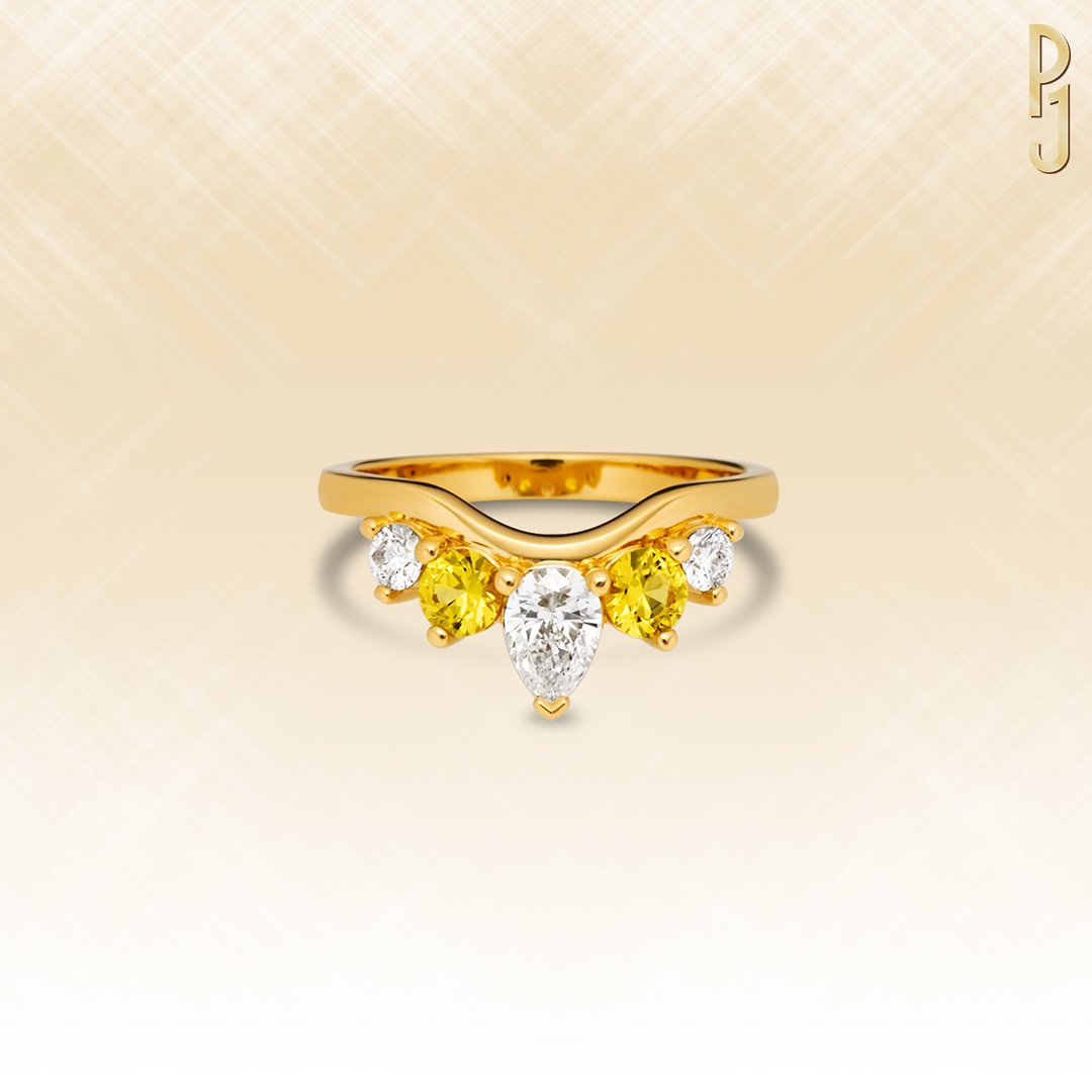 Custom Design Fitted Eternity Band Yellow Sapphire Diamonds Yellow Gold Philip's Jewellery Mackay.jpg
