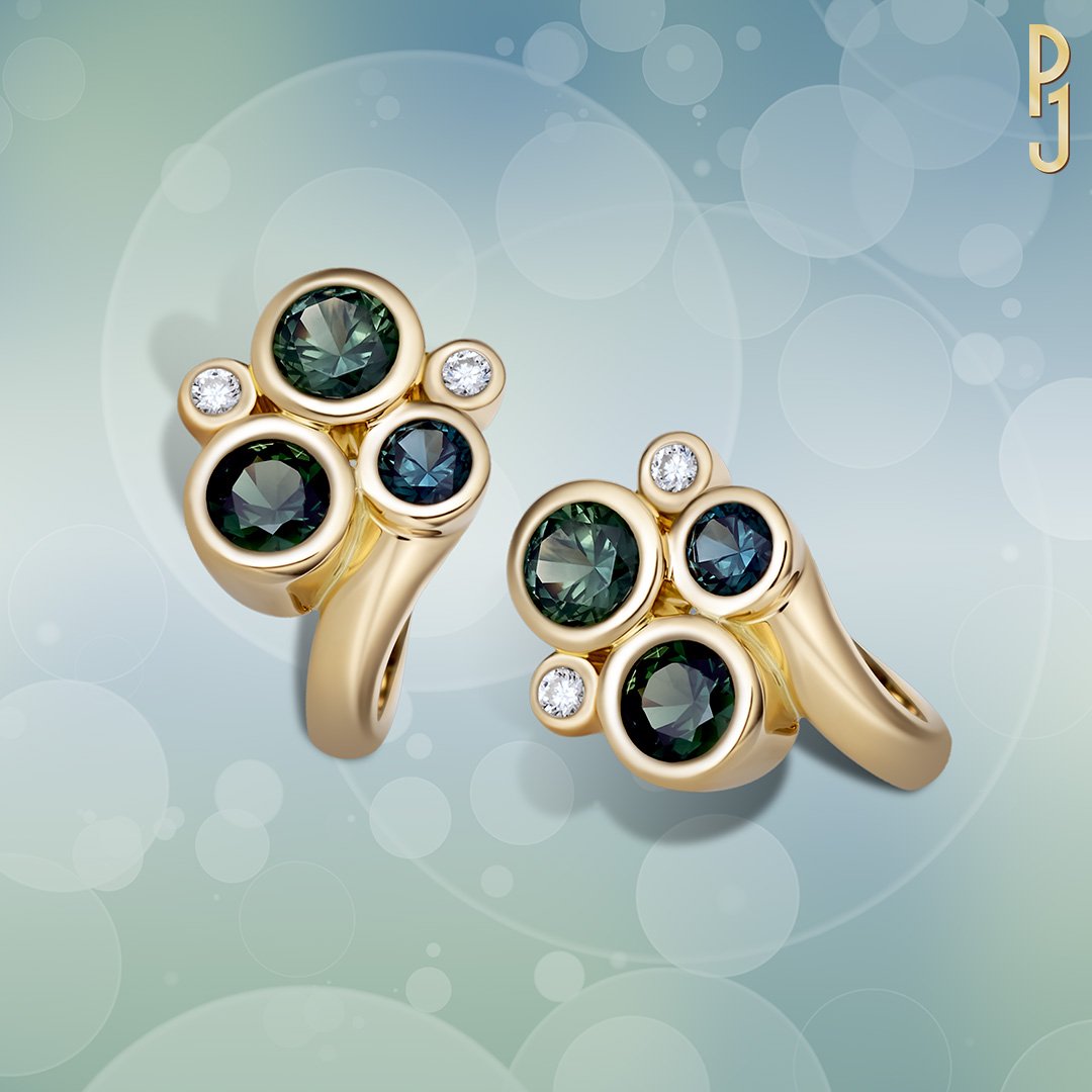 Custom Designed Dress Ring Australian Sapphires Bubble Yellow Gold Philip's Jewellery Mackay.jpg