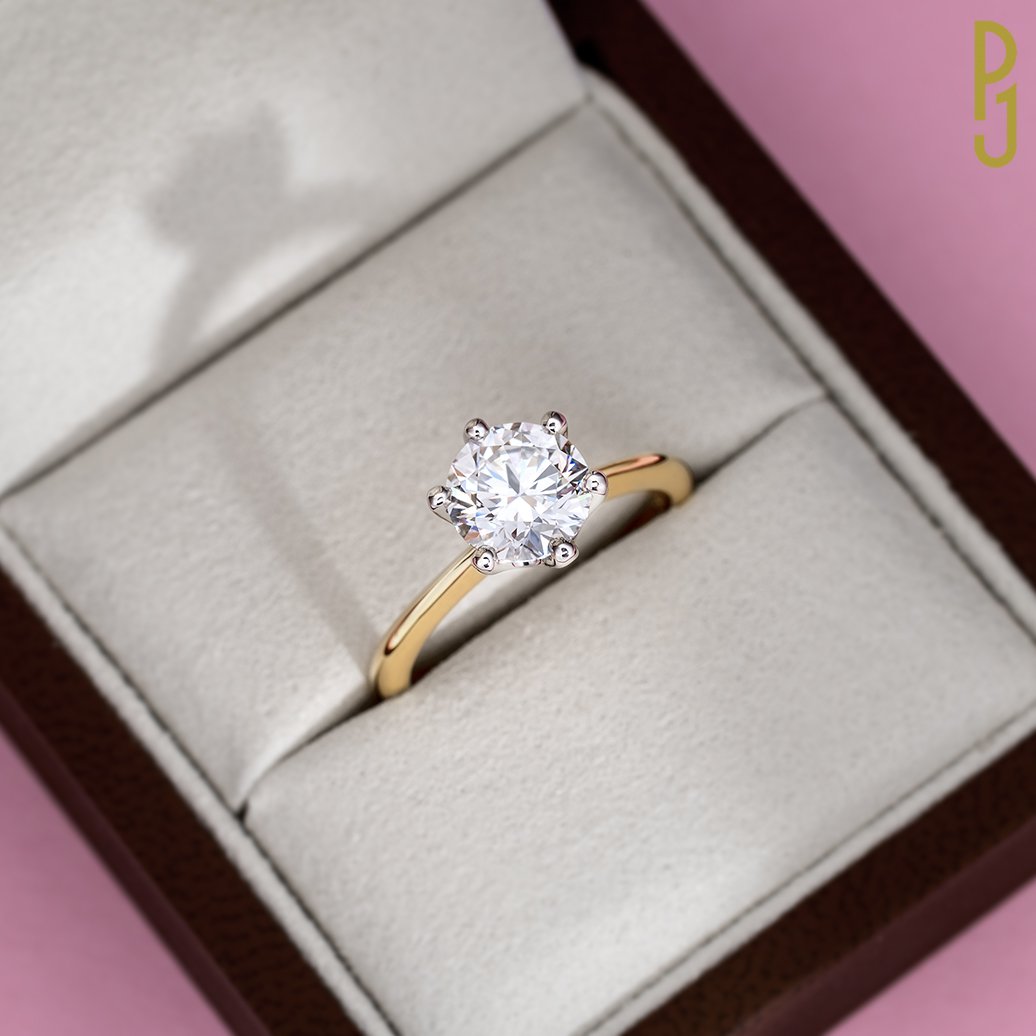 Tiffany Style Setting Diamond Engagement Ring Yellow Gold Philip's Jewellery Mackay.jpg