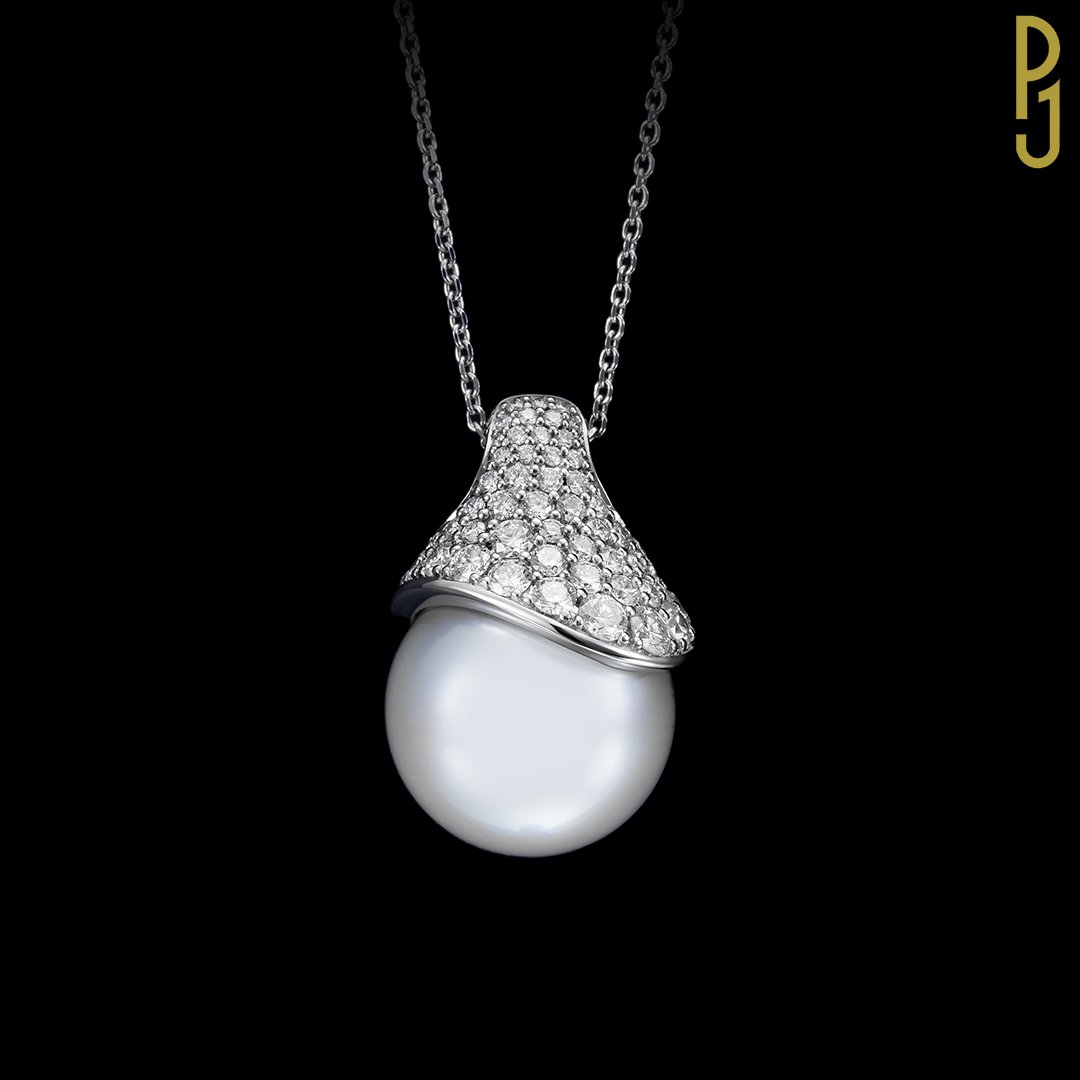 South Sea Pearl Diamond Cap Pendant Philip's Jewellery Mackay.jpg