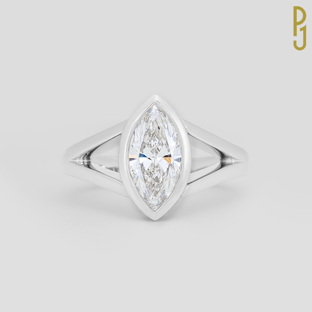 Custom Design Engagement Ring Marquise Diamond Platinum Philip's Jewellery Mackay.jpg