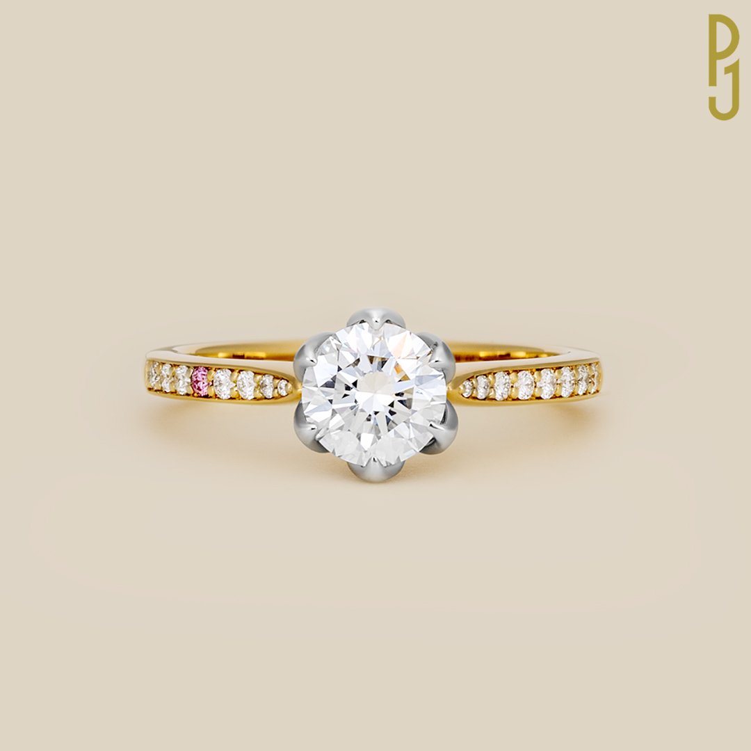 Custom Design Engagement Ring Diamond Tulip Arglye Pink Diamond Philip's Jewellery mackay.jpg