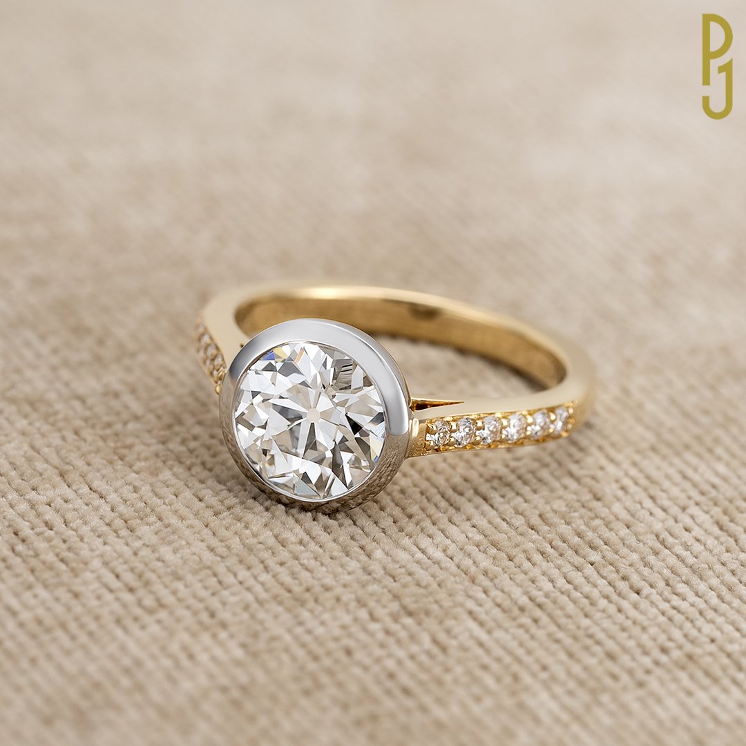 Custom Design Engagement Ring Old Cut Diamond Philip's Jewellery Mackay.jpg