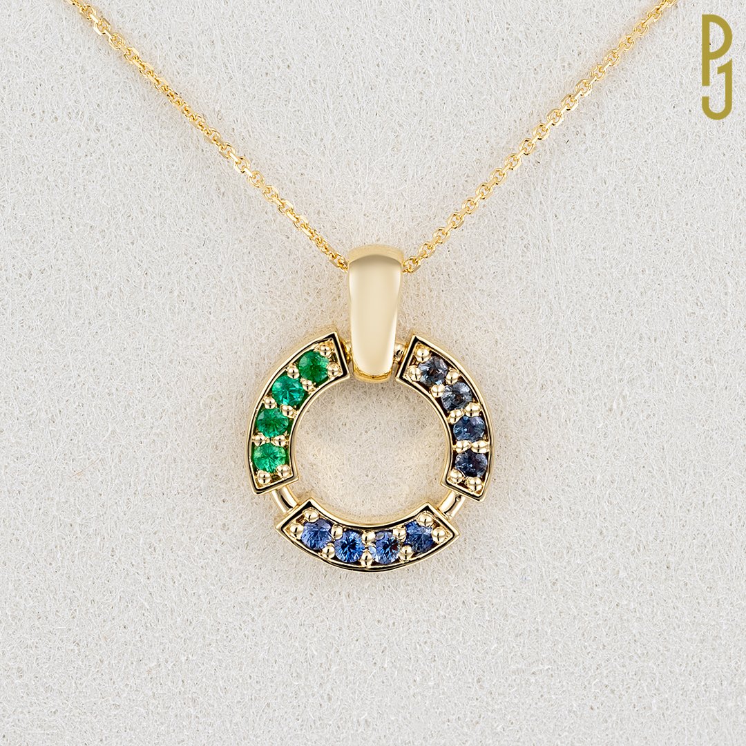 Custom Designed Pendant Alexandrite, Sapphire & Emerald Philip's Jewellery Mackay.jpg