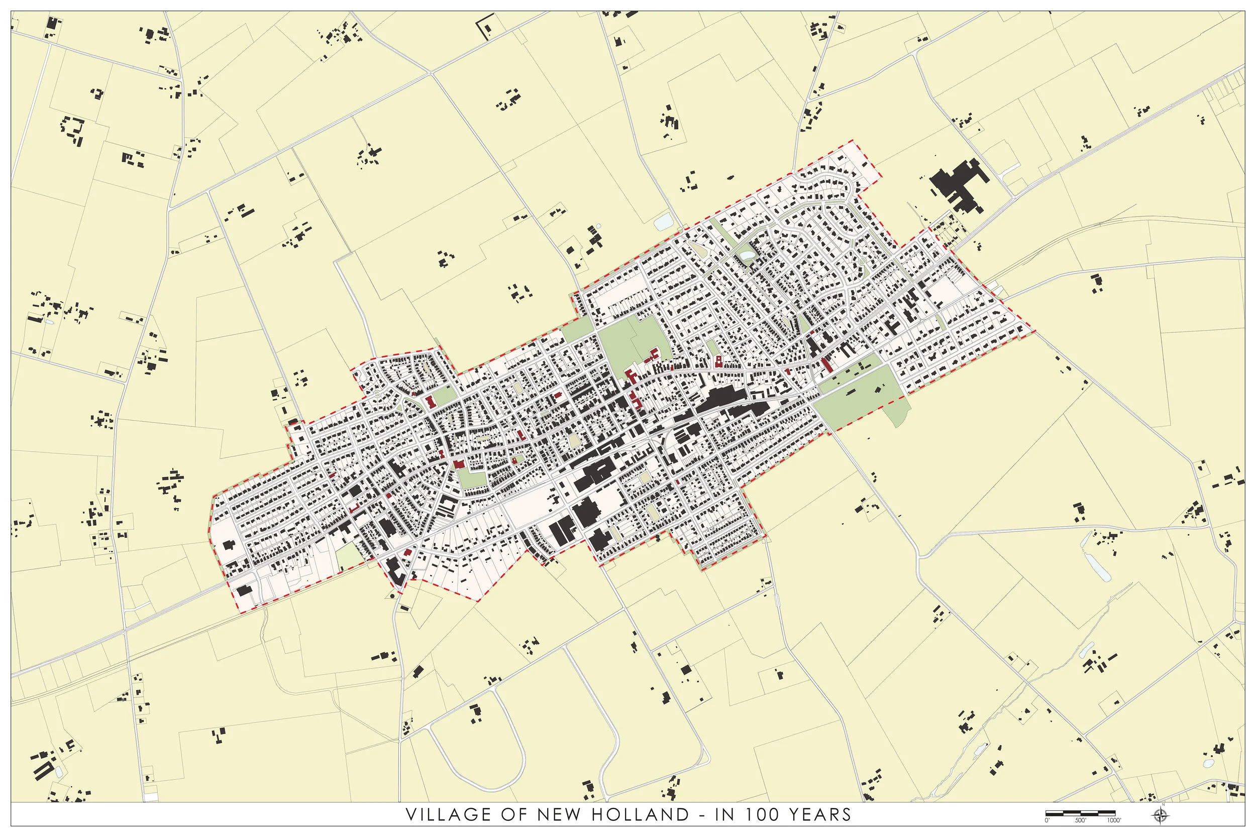  Town of New Holland - After 100 Years of Sprawl Retrofit 