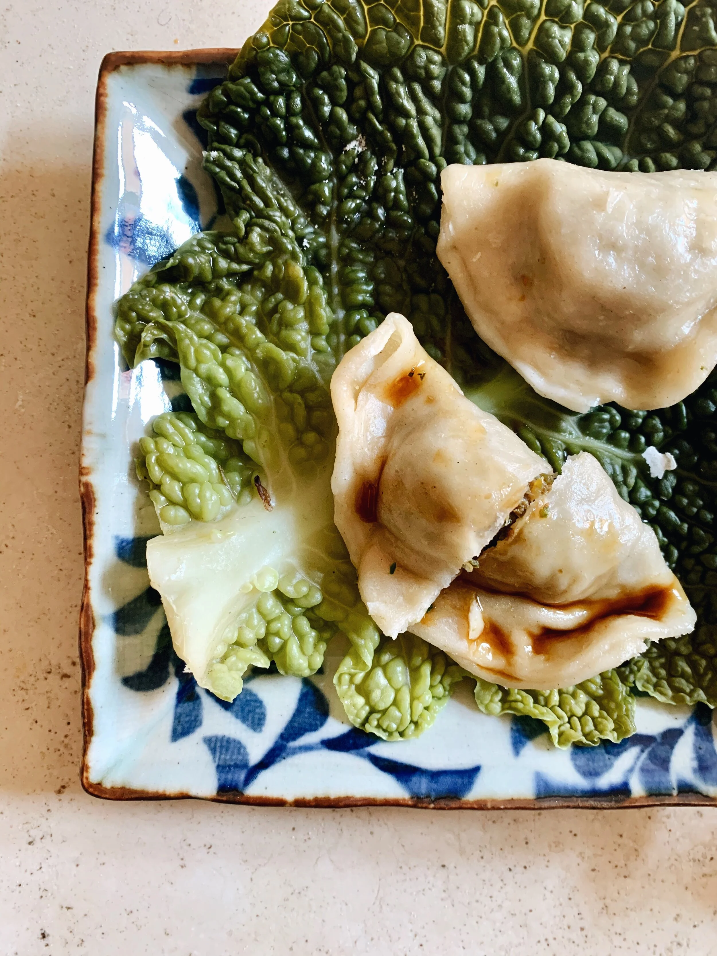 Ravioli al vapore vegetariani con 6 ingredienti