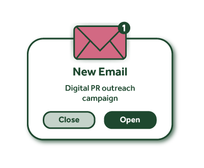 Styled icon representing "Digital PR Outreach"