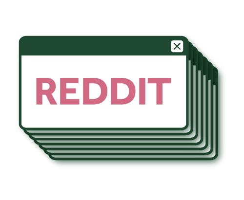 Styled icon representing Reddit