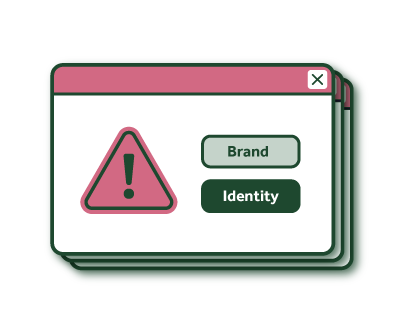 Styled icon representing "Brand identity"