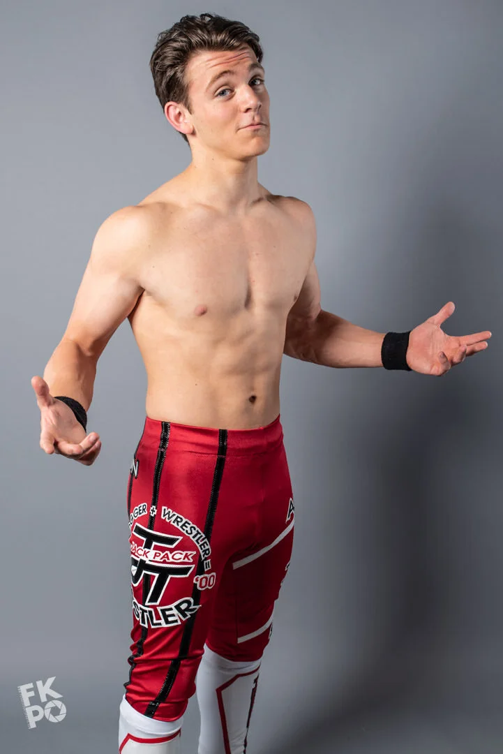 Red Pro Wrestling Long Tights - MMA Professional Gear - Unbranded