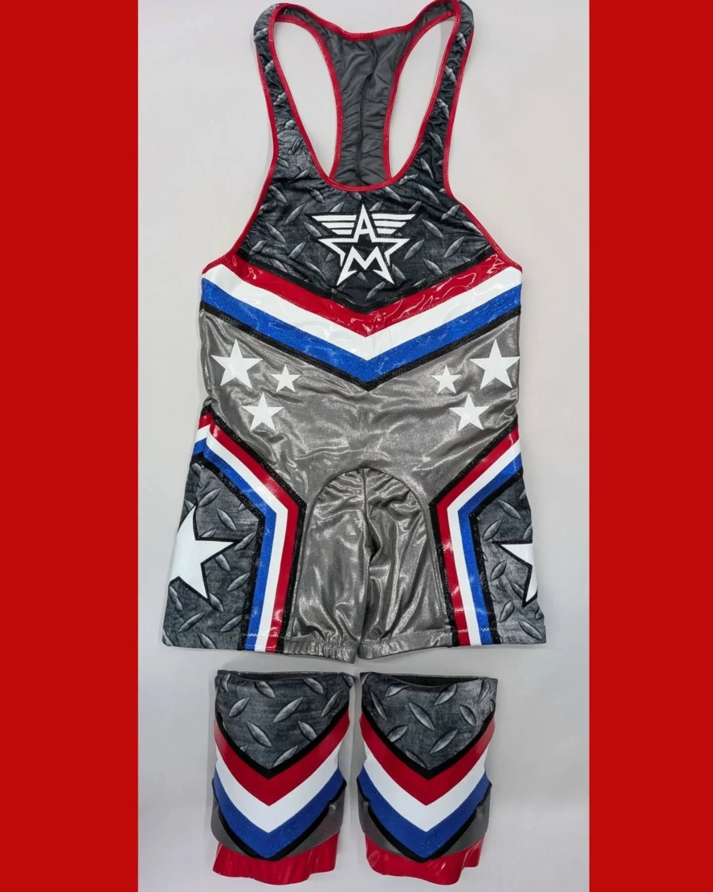 New gear for @brutuscreedwwe and @juliuscreedwwe of American Made! 🇺🇸
❤️🤍💙
#wwe @wwe #americanmade #customwrestlinggear
#prowrestlinggear #wrestlinggear