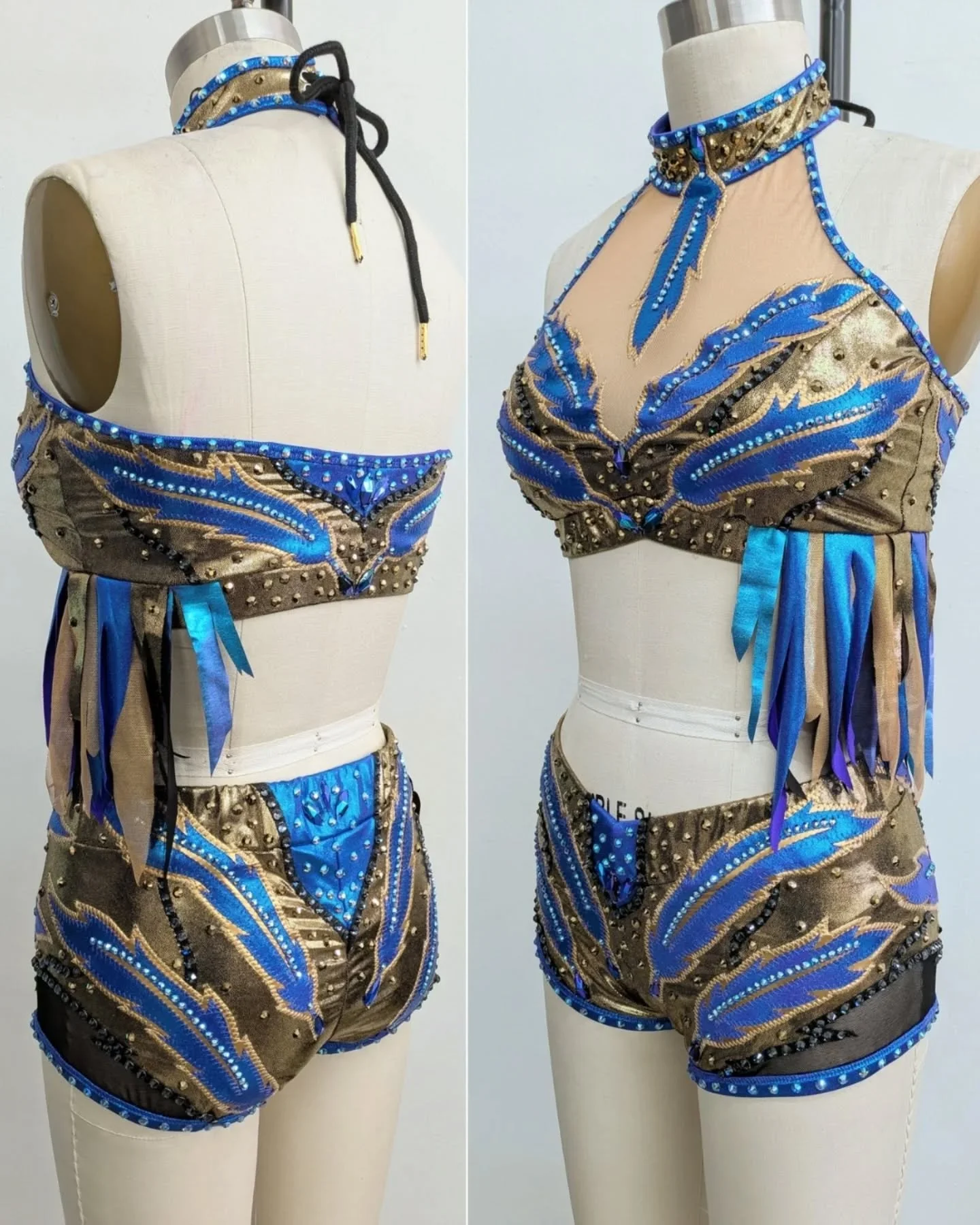Ready to fly!! Loved creating this for @real_valkyria for her tag match with Bayley at Madison Square Garden!
💙💛💜💛💙
 #wwe @wwe #lyravalkyria #prowrestlinggear #customwrestlinggear #wrestlinggear