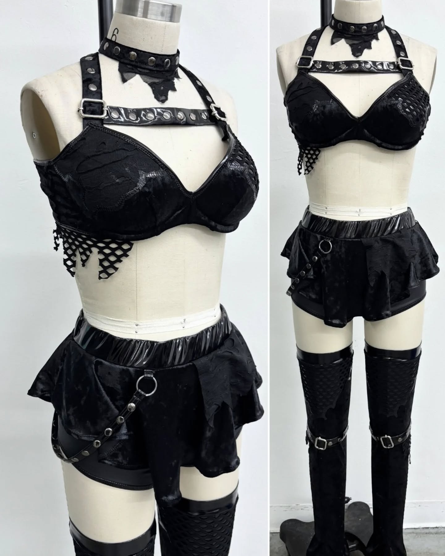 Newest gear for one of my faves @tatumpaxley_wwe ! We kept this super dark with a mix of black textures for her coffin match! 
🖤🖤🖤
#nxt @wwenxt #tatumpaxley #prowrestlinggear #customwrestlinggear #wrestlinggear