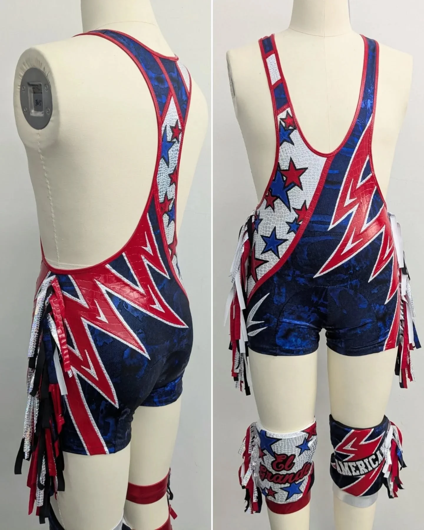 Ready for the close ups! 🇺🇸 
❤️🤍💙
#wwe @wwe #wweraw #prowrestlinggear #customwrestlinggear #wrestlinggear