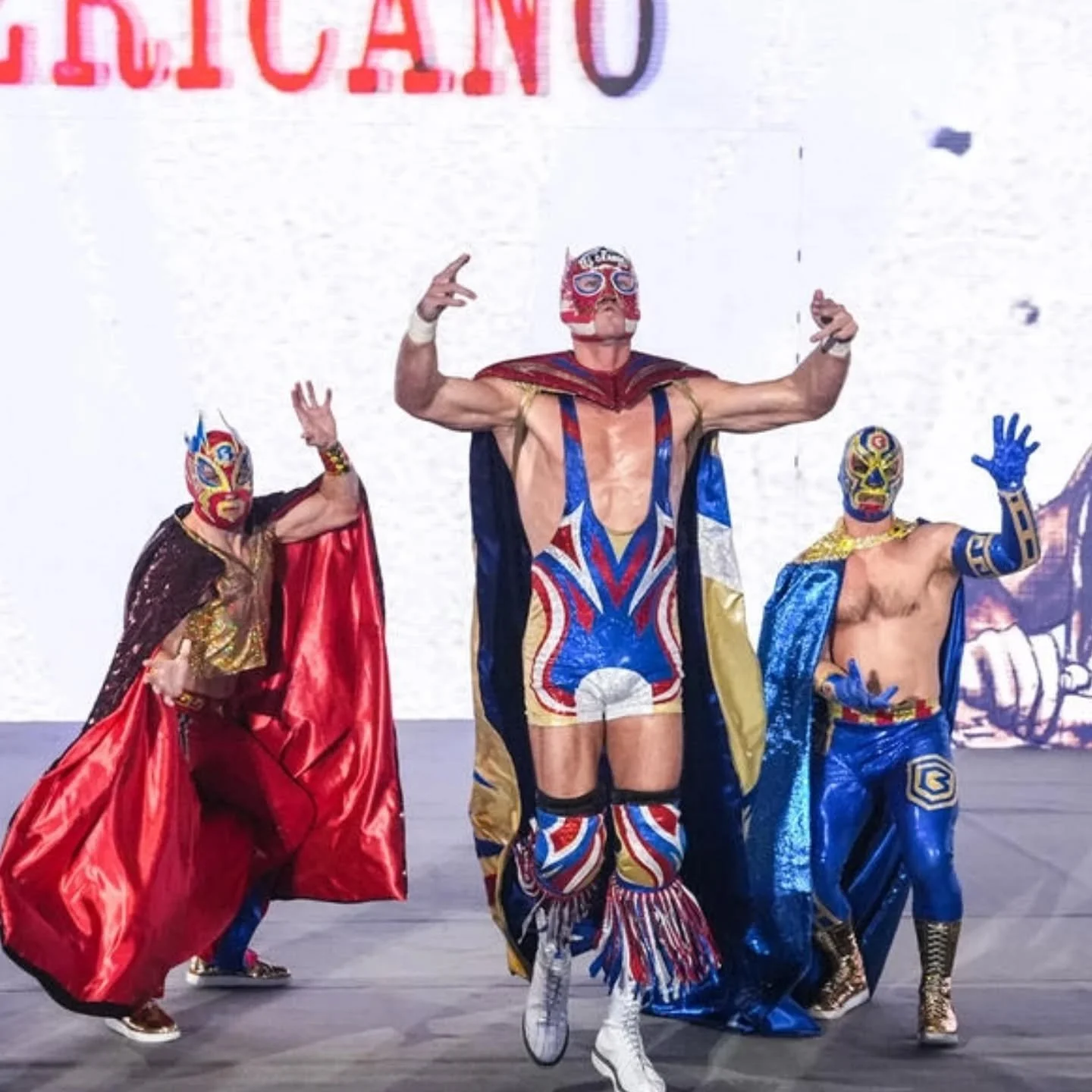 Congratulations to @elgrandeamericanowwe on an incredible win last week!! That match was epic! 
💙❤️💛❤️💙
#wwe @wwe #luchalibre #elgrandeamericano