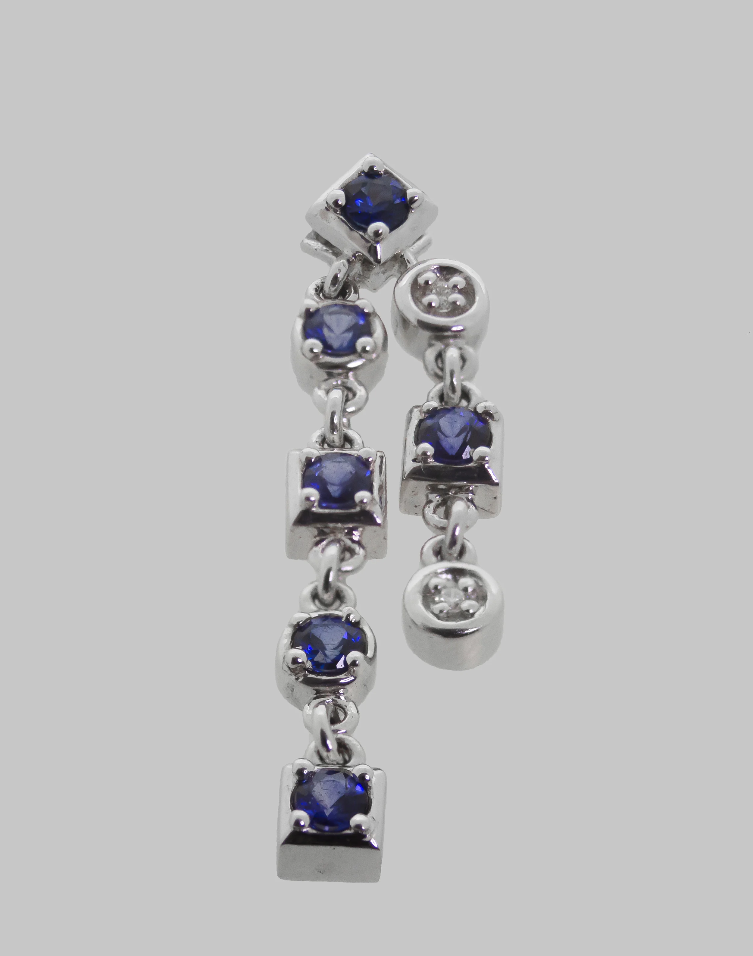18K White Gold Sapphire and Diamond Tassel Pendant £350