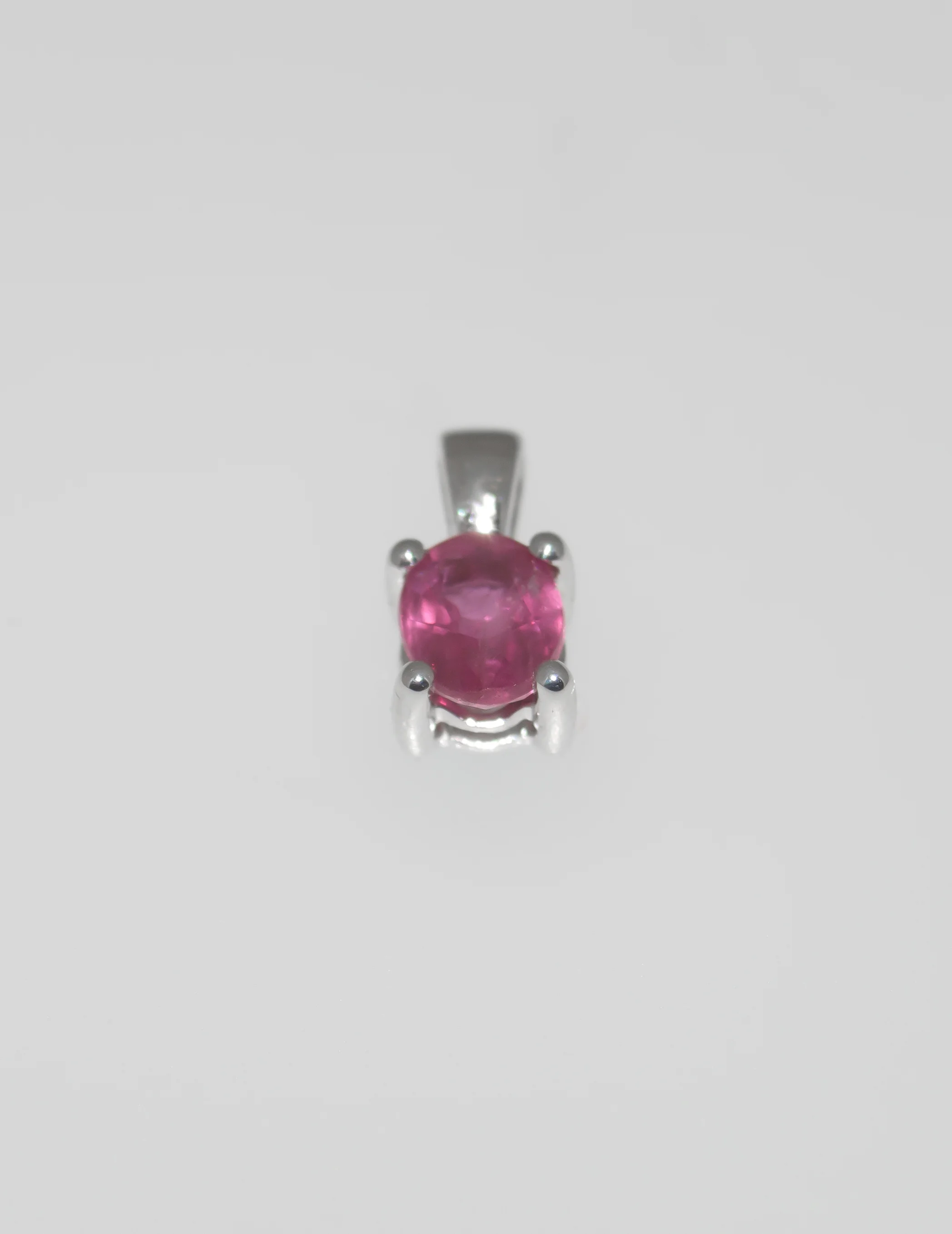 18K White Gold Ruby Pendant £200