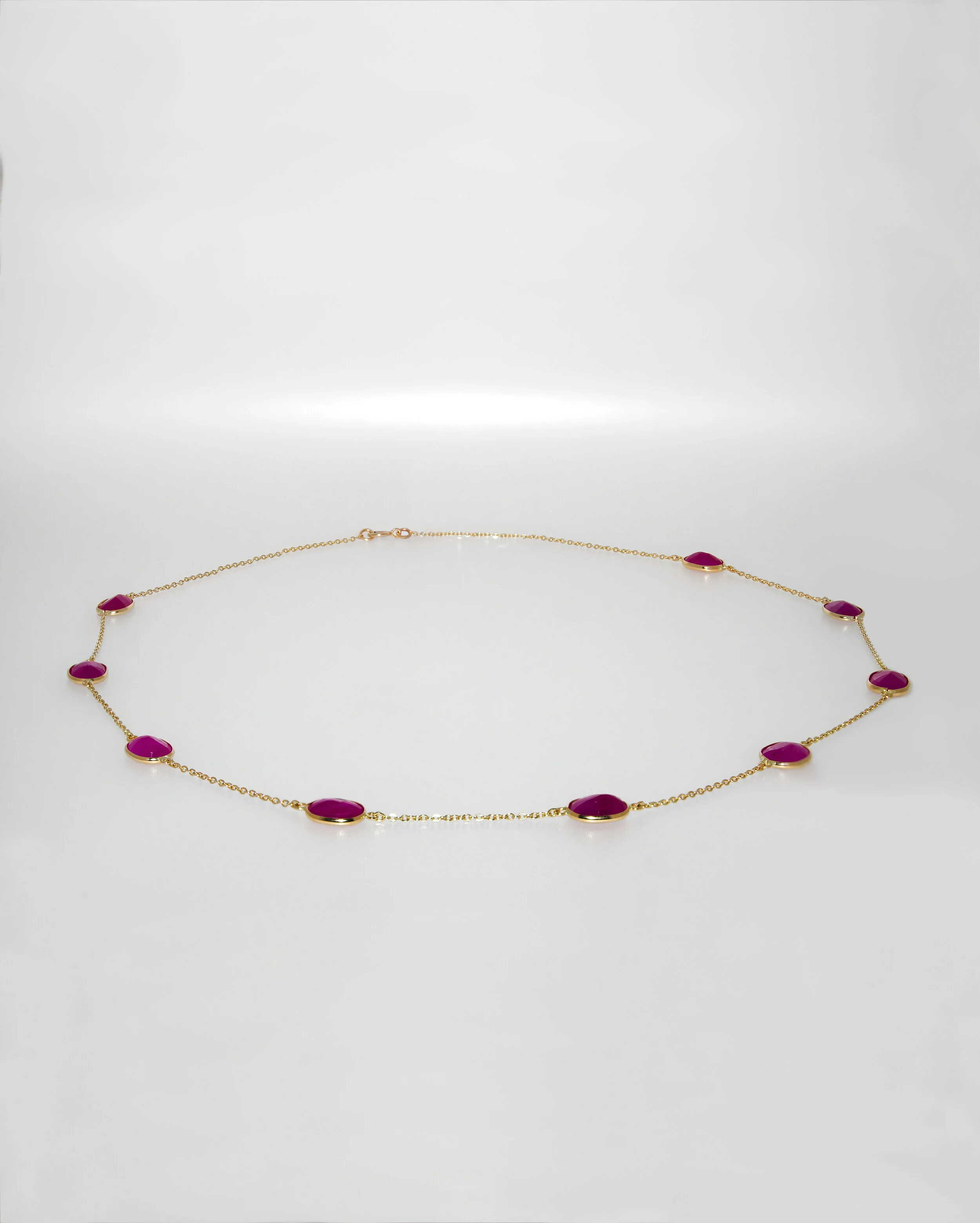 14K Yellow Gold Ruby Necklace £1200