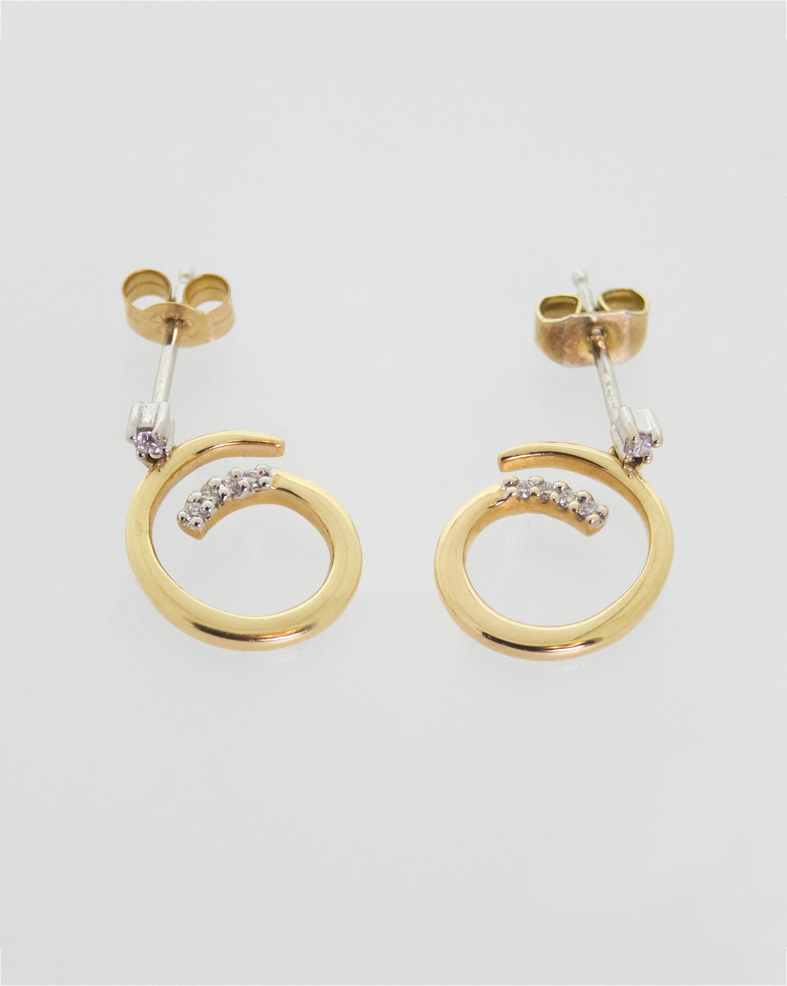 14K Yellow Gold and Diamond Earrings £130