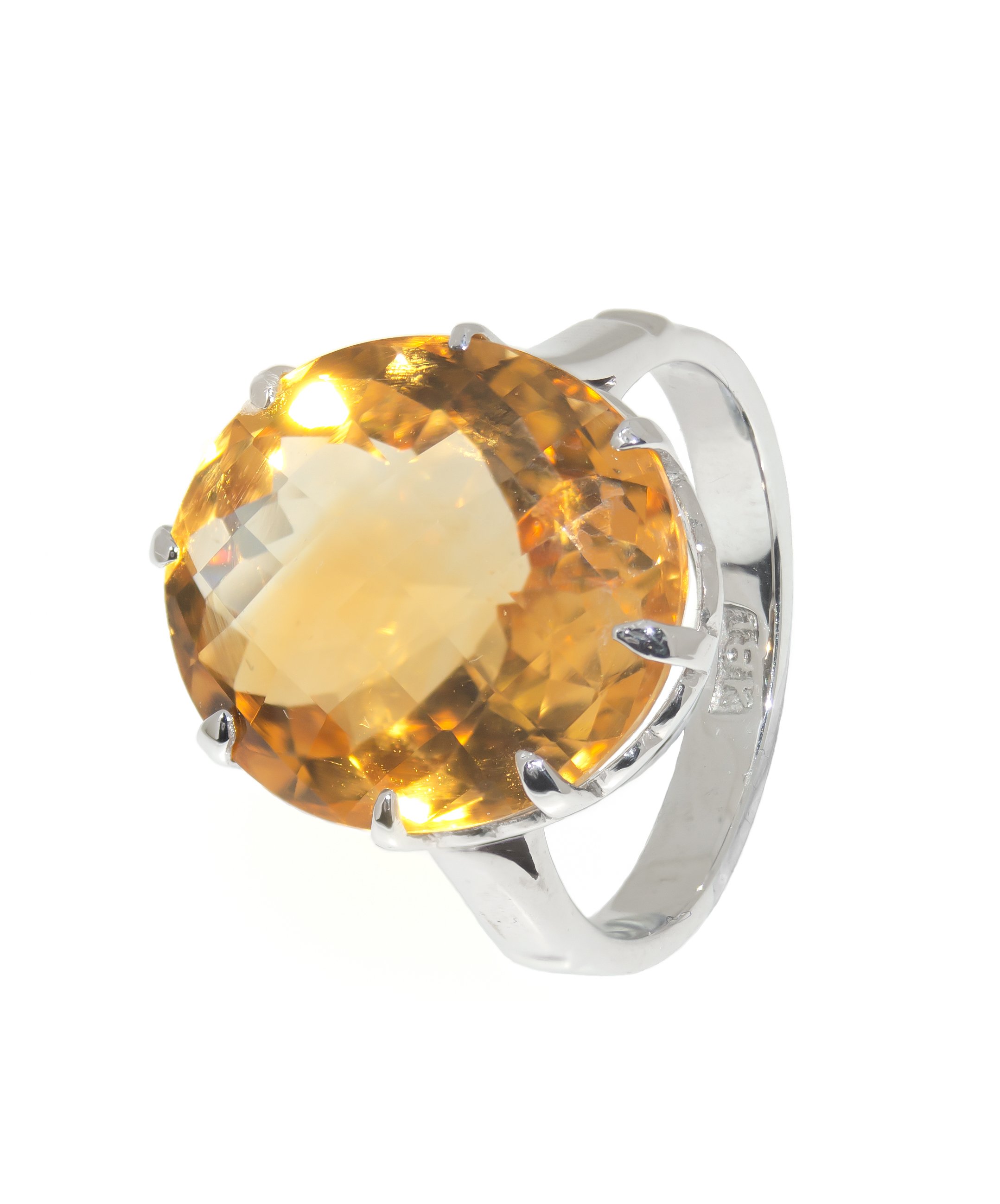 18K Citrine White Gold Ring £450