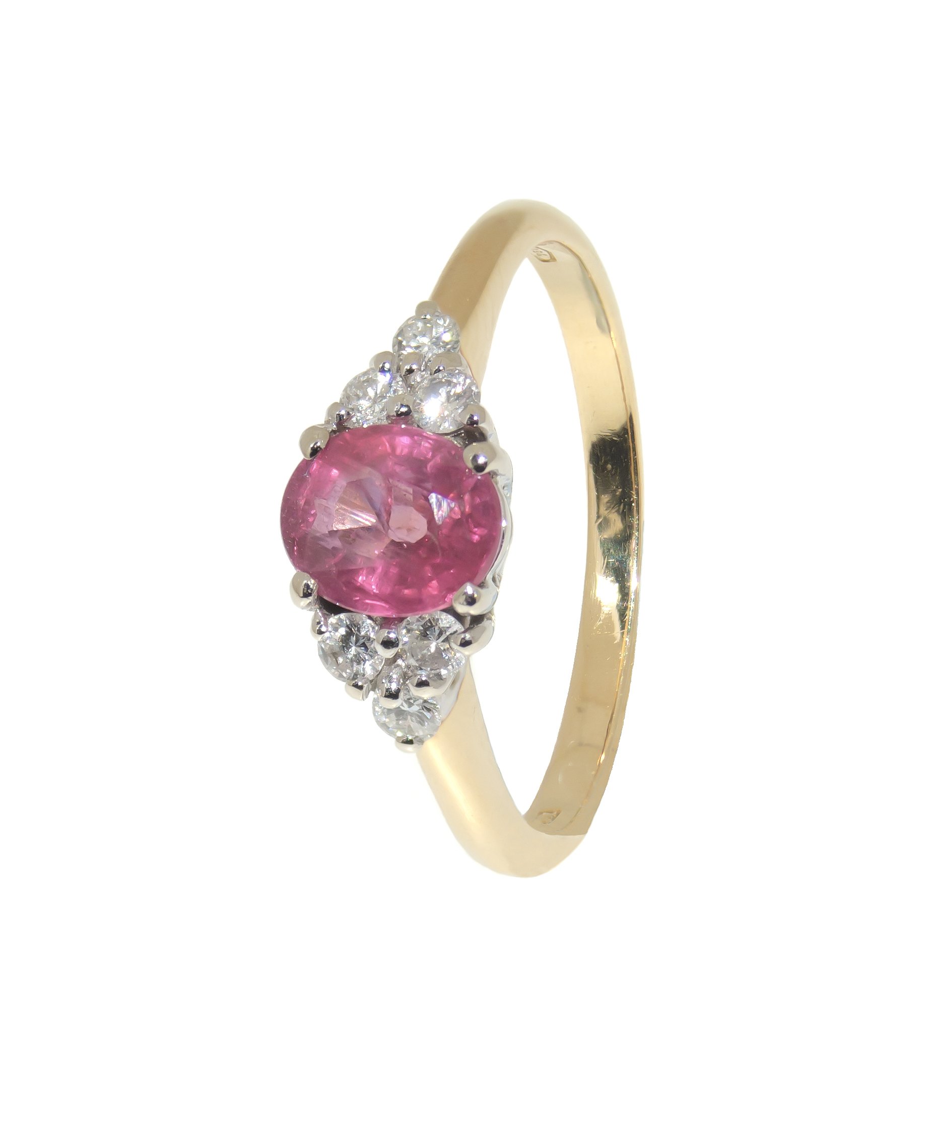 18K White And Yellow Gold Ruby and Diamond Ring £499