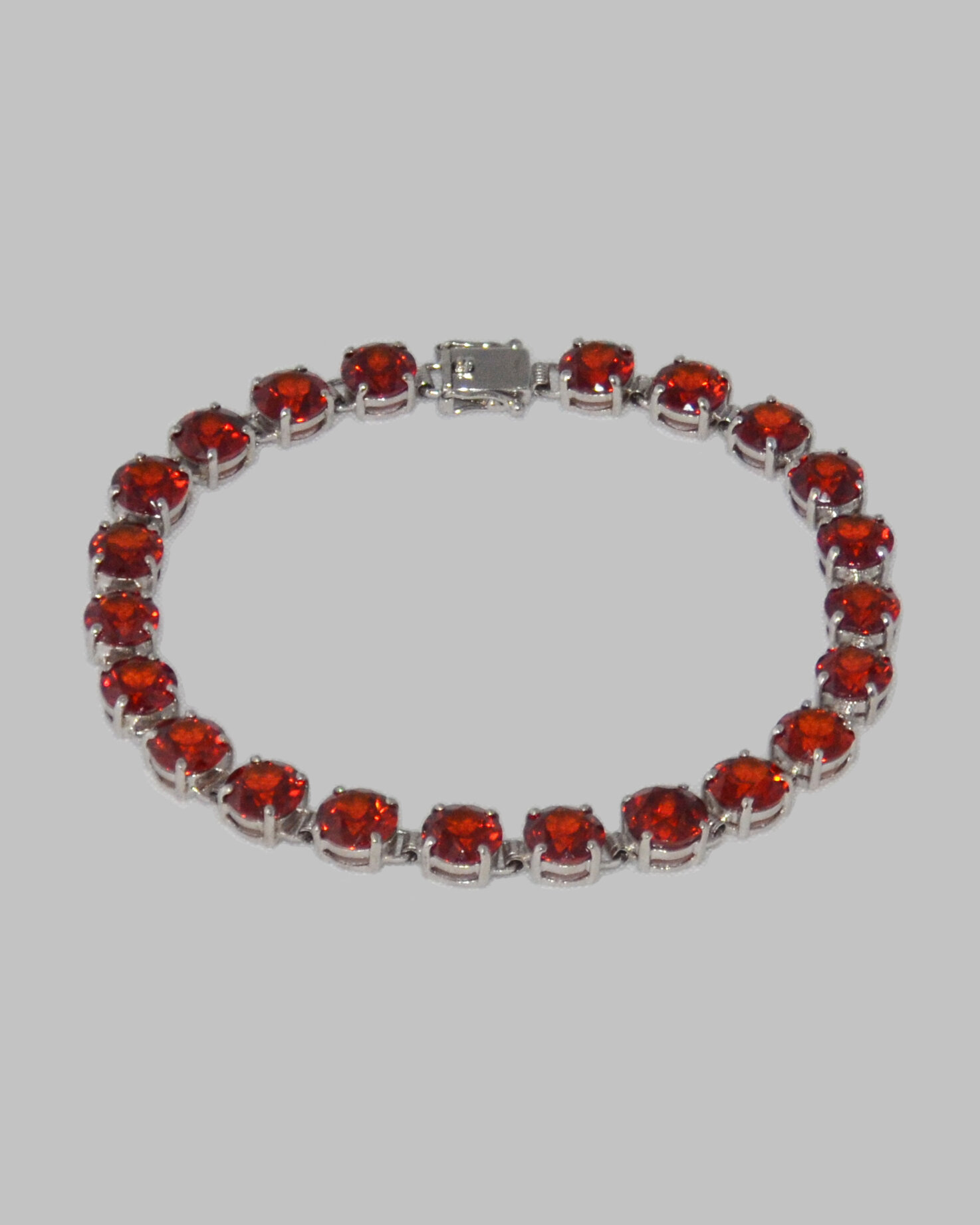Silver and Red Stone Bracelet £50