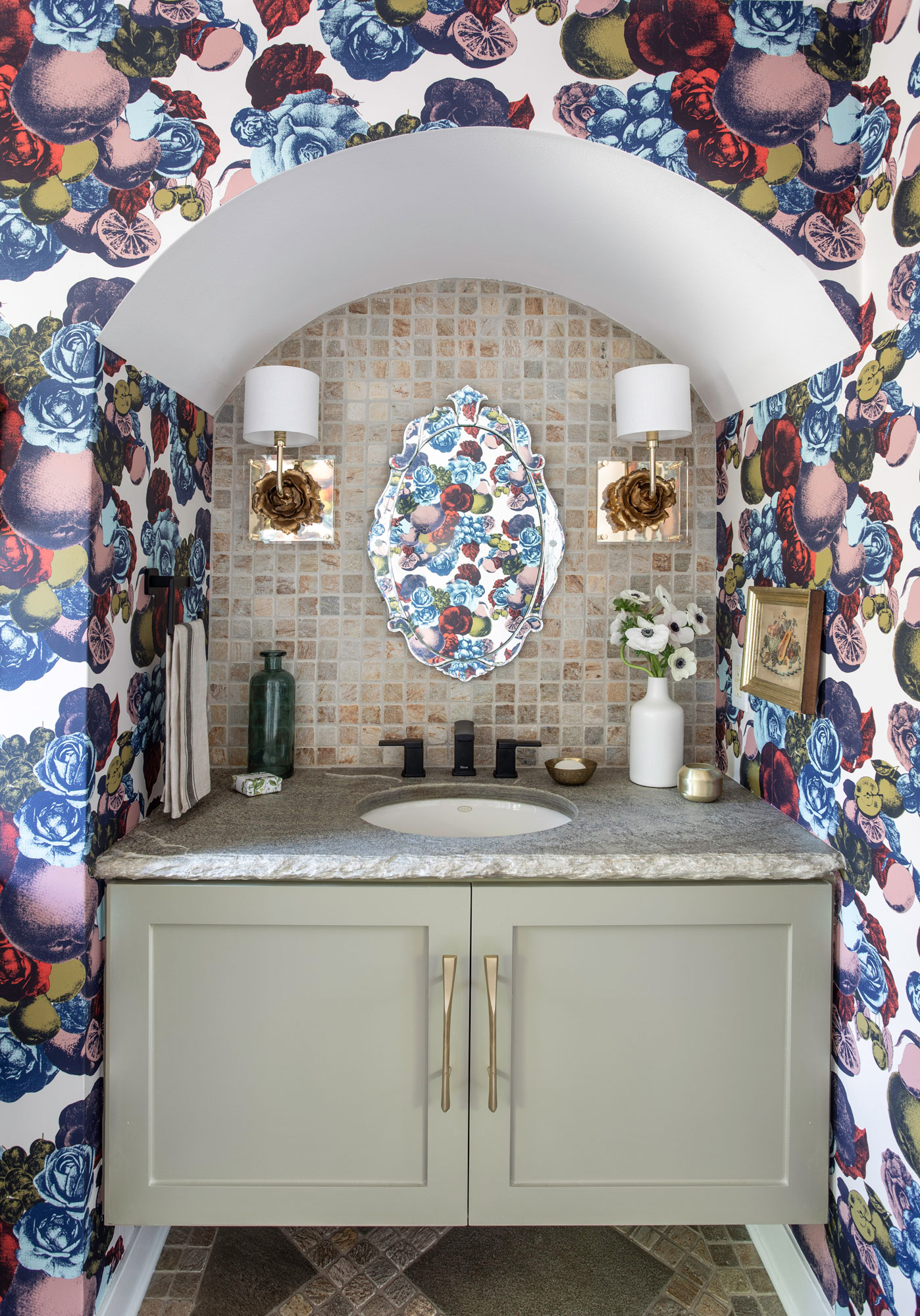Bright Colored Fixtures in Bathroom | Maximalist Interior Design