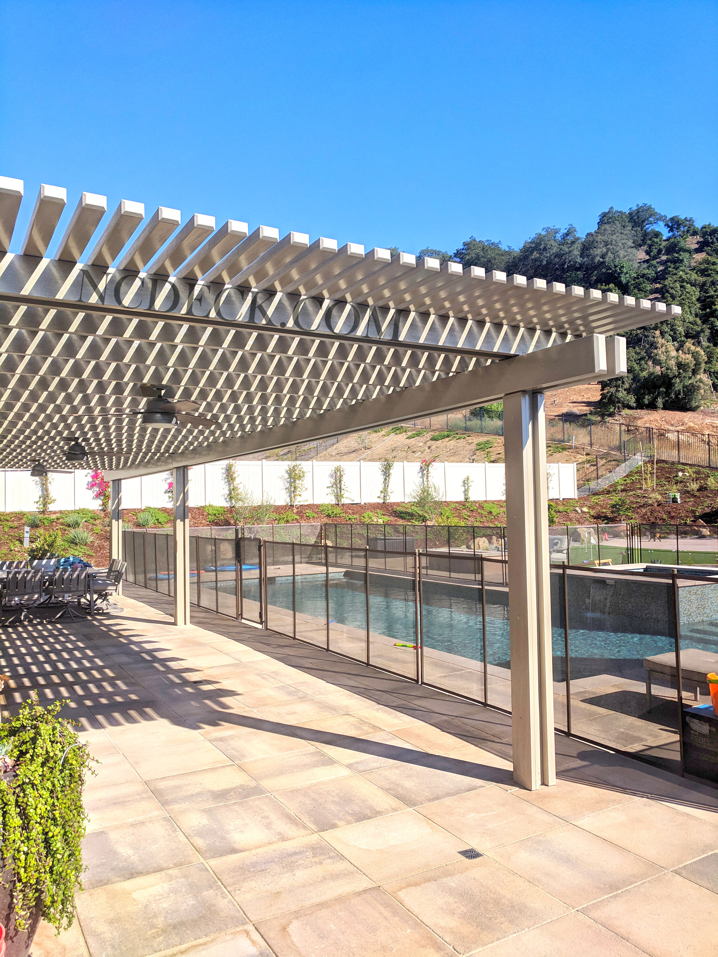Lattice Aluminum Cover - In Adobe